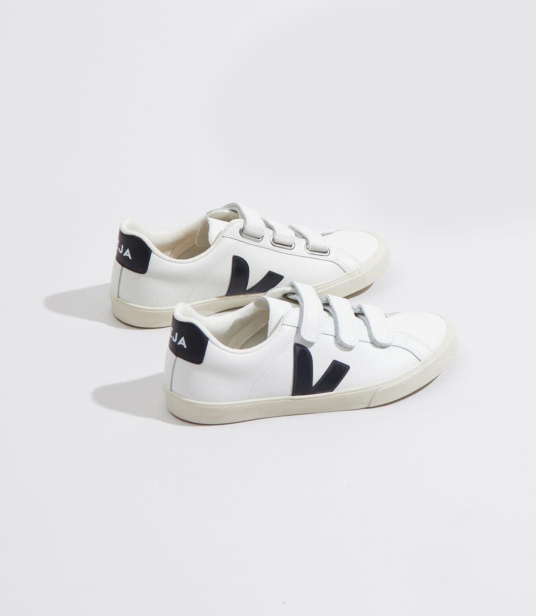 Sapatilhas Veja 3-Lock Leather Masculino Branco Pretas | LX2190356