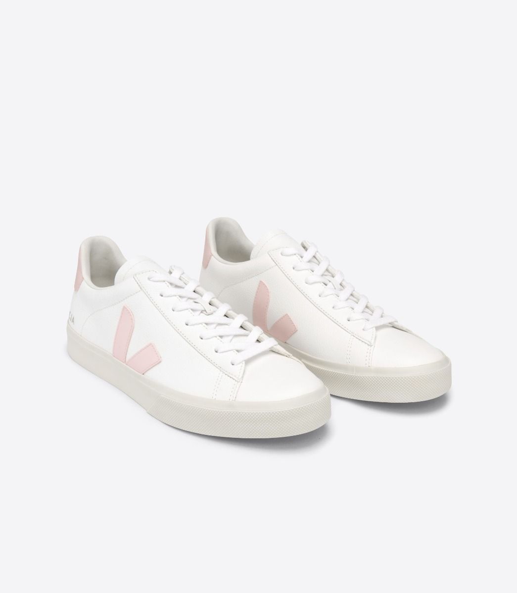 Sapatilhas Veja Campo Chromefree Feminino Branco Rosa | HJ7801365