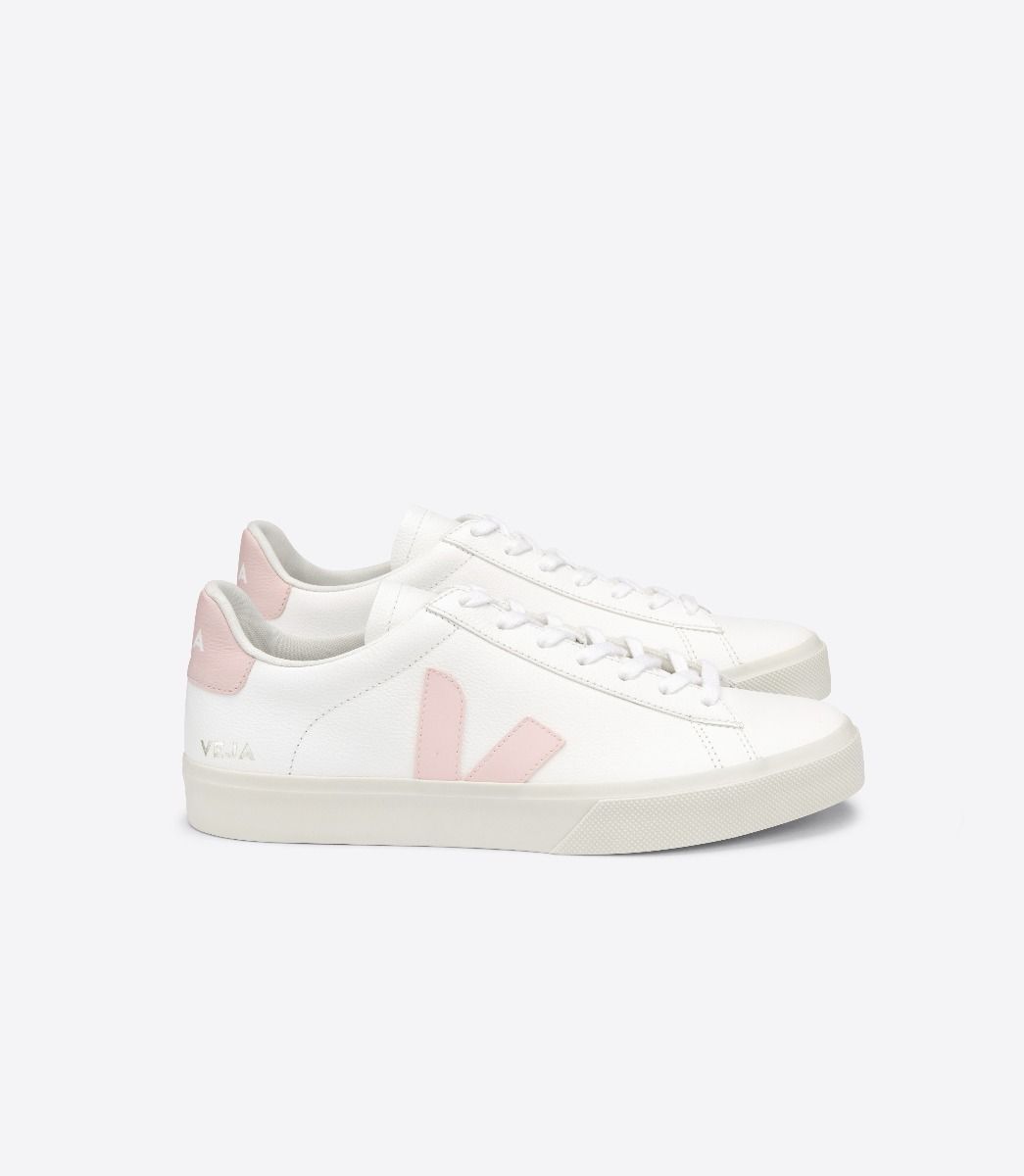 Sapatilhas Veja Campo Chromefree Feminino Branco Rosa | HJ7801365