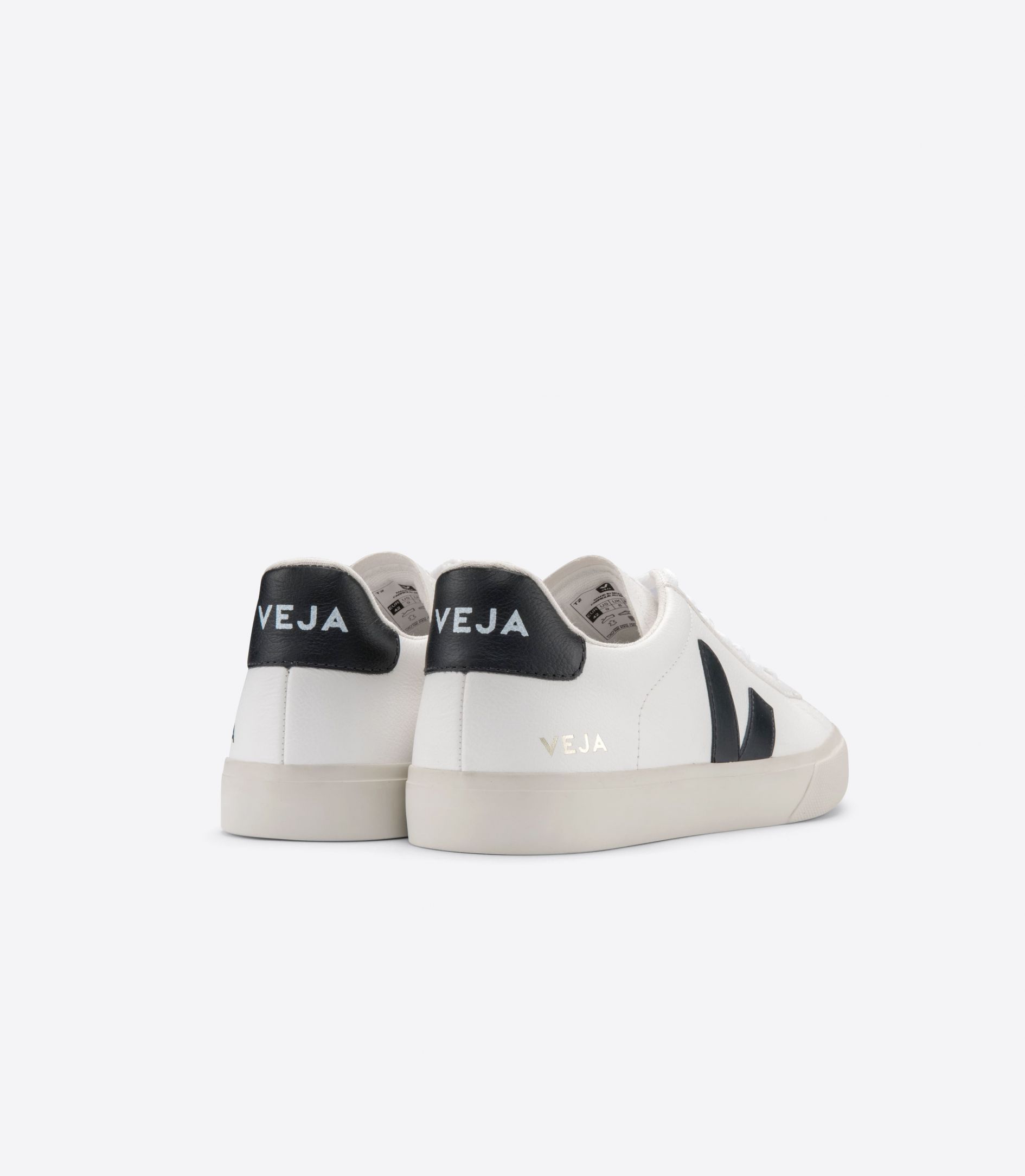 Sapatilhas Veja Campo Chromefree Feminino Branco Pretas | OB9167528