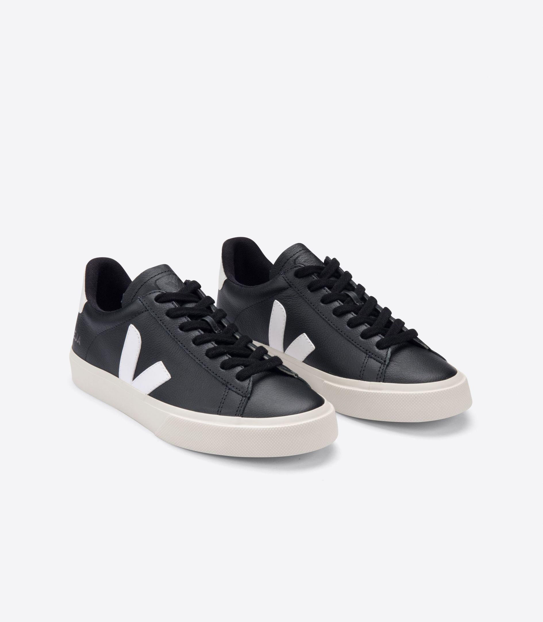 Sapatilhas Veja Campo Chromefree Feminino Pretas Branco | SR7016932