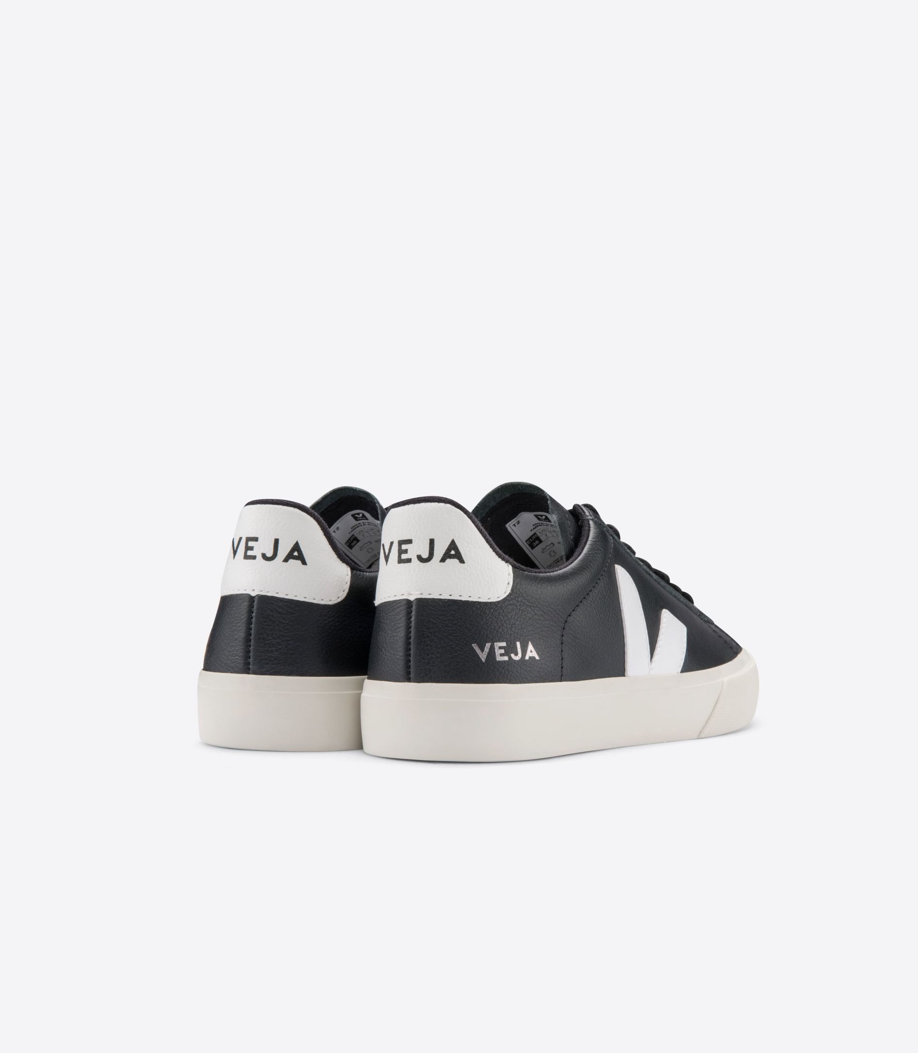 Sapatilhas Veja Campo Chromefree Feminino Pretas Branco | SR7016932