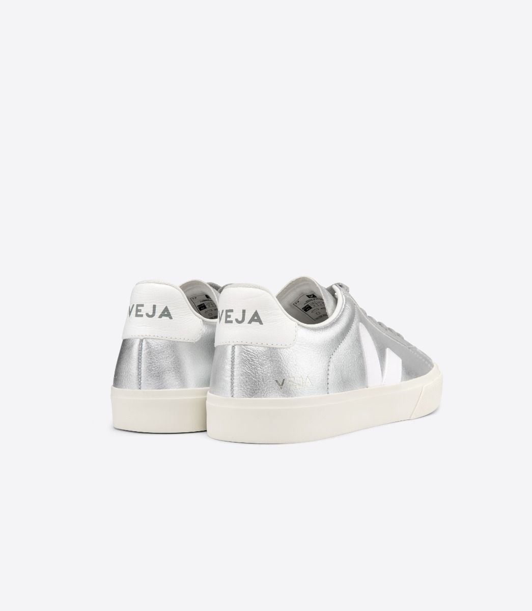 Sapatilhas Veja Campo Chromefree Feminino Prateadas Branco | UC0645387