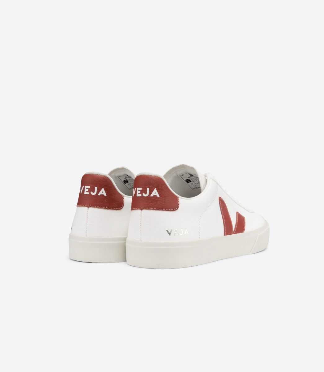 Sapatilhas Veja Campo Chromefree Feminino Branco Vermelhas | UY7056832