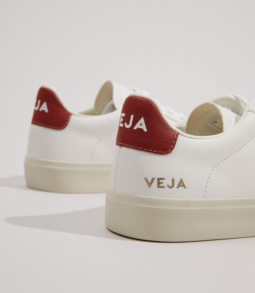 Sapatilhas Veja Campo Chromefree Feminino Branco Vermelhas | UY7056832