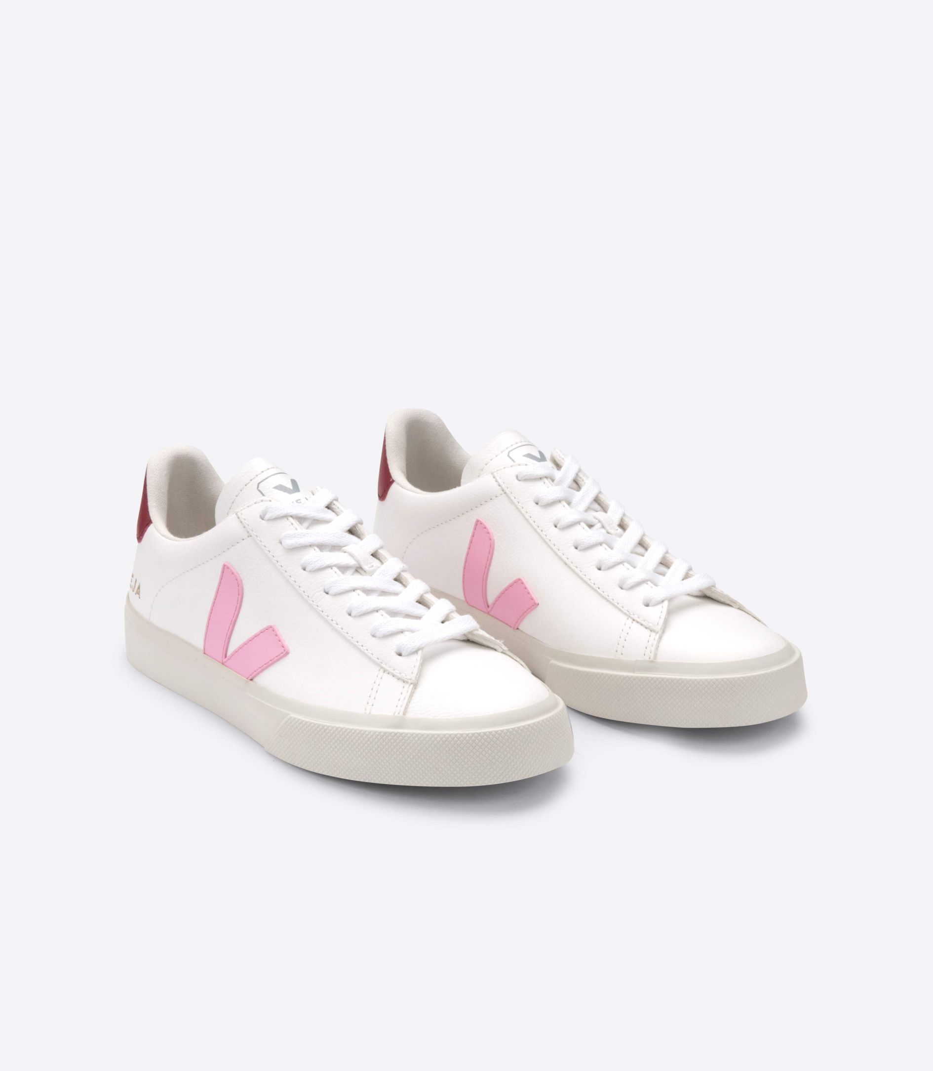 Sapatilhas Veja Campo Chromefree Feminino Branco Rosa Vermelhas | XV2314590