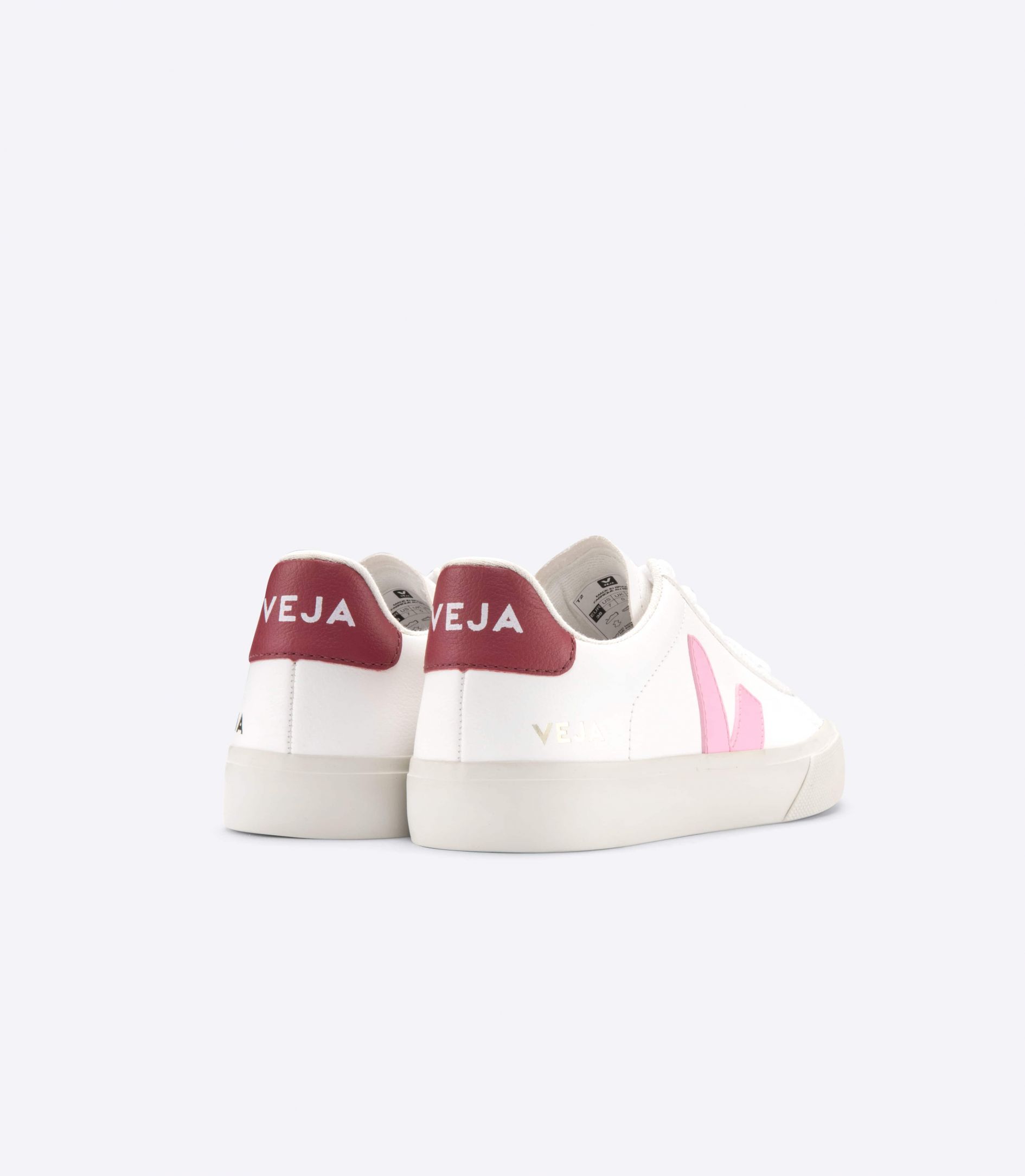 Sapatilhas Veja Campo Chromefree Feminino Branco Rosa Vermelhas | XV2314590