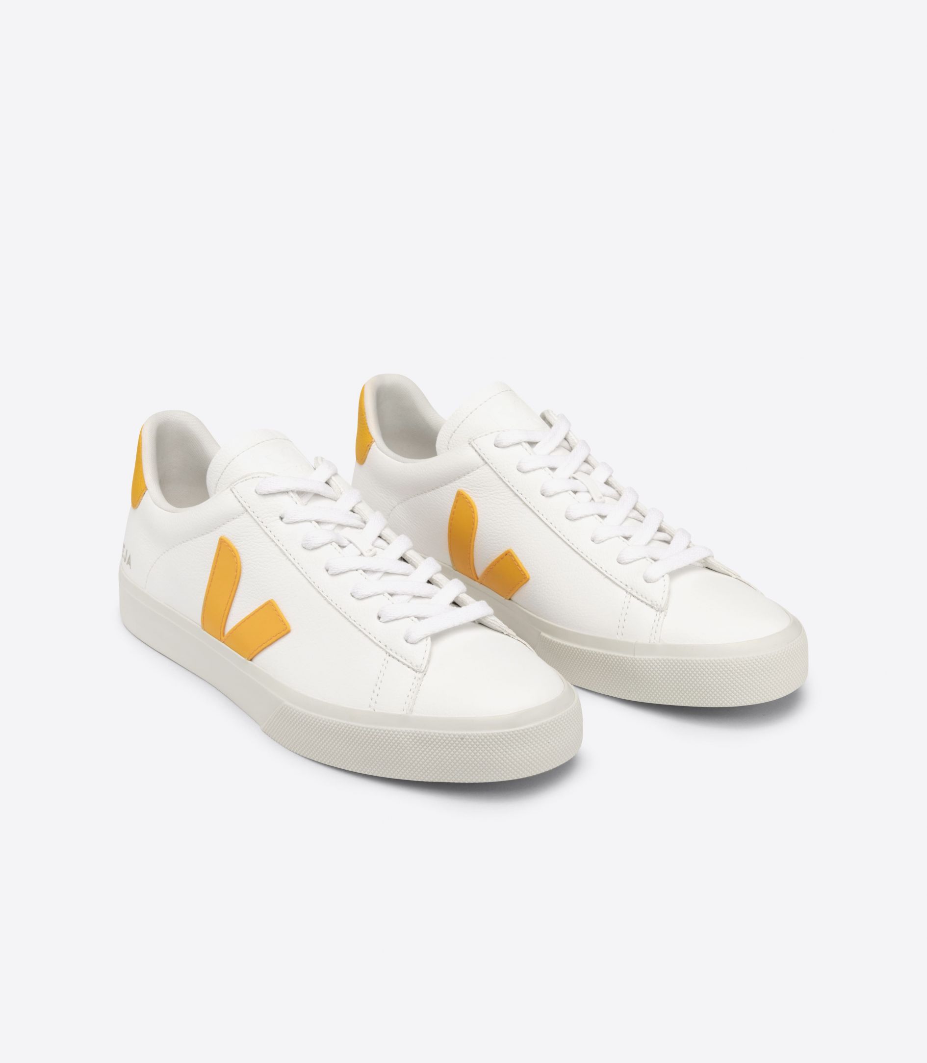 Sapatilhas Veja Campo Chromefree Leather Masculino Branco Amarelas | CE1628705