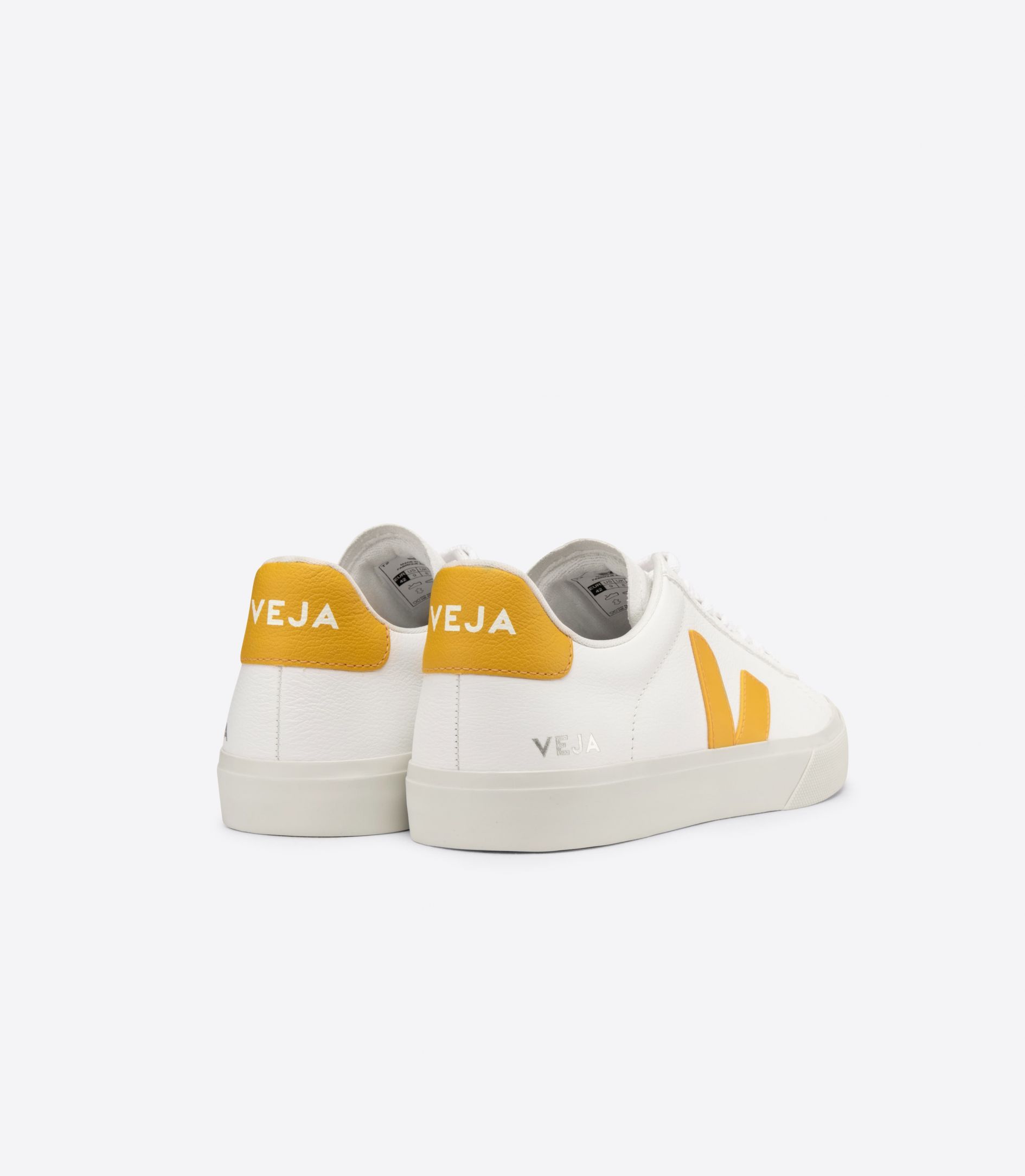 Sapatilhas Veja Campo Chromefree Leather Masculino Branco Amarelas | CE1628705