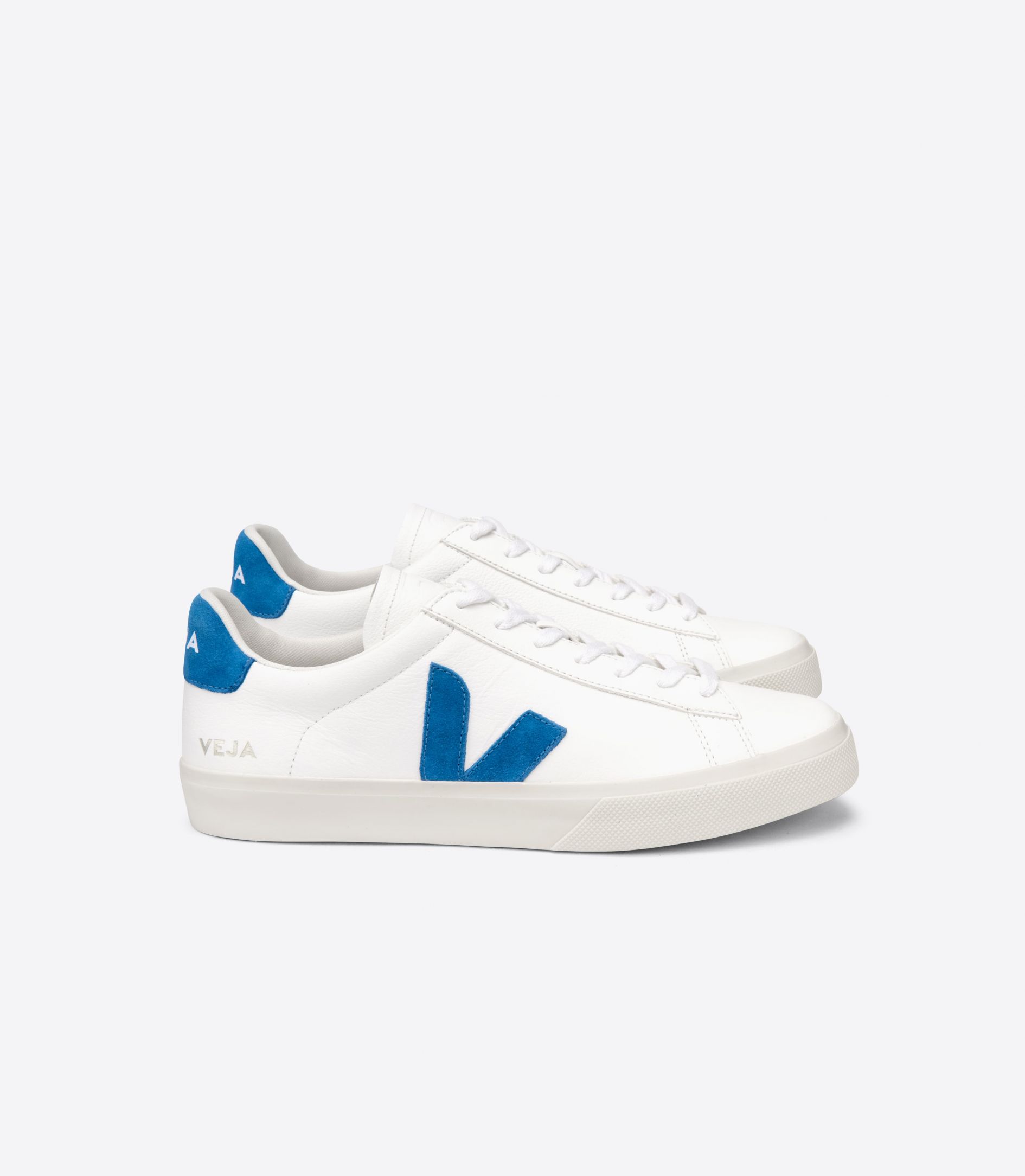 Sapatilhas Veja Campo Chromefree Leather Feminino Branco Azuis | FU5603712