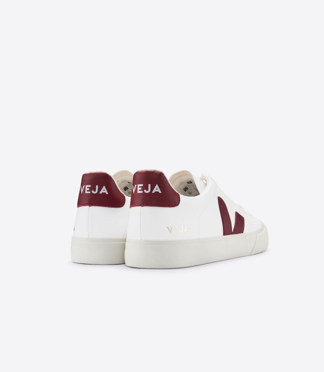 Sapatilhas Veja Campo Chromefree Leather Feminino Branco Vermelhas | MR0935146