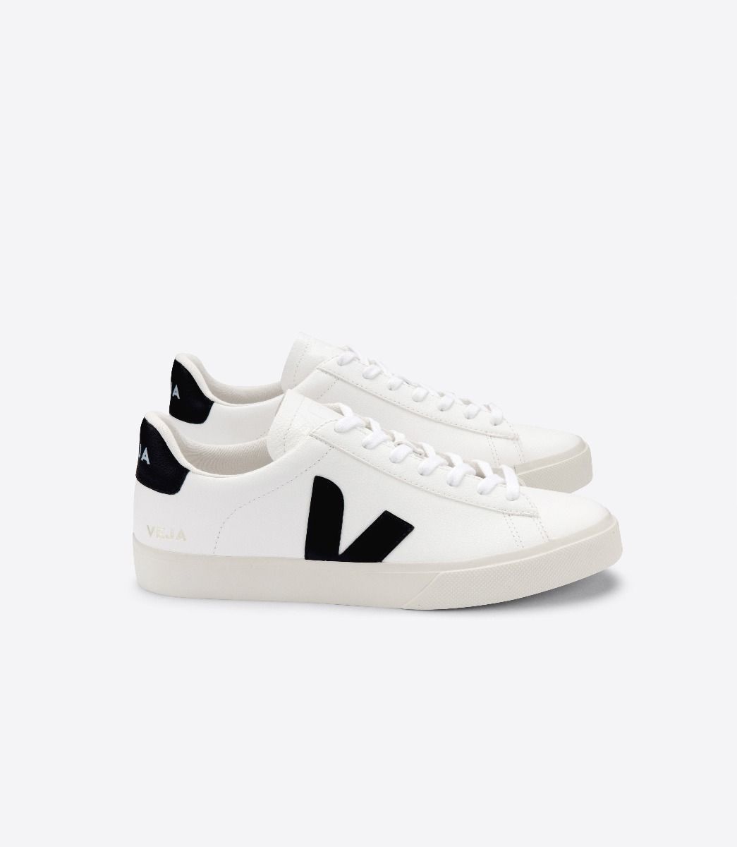 Sapatilhas Veja Campo Chromefree Masculino Branco Pretas | WE2605198