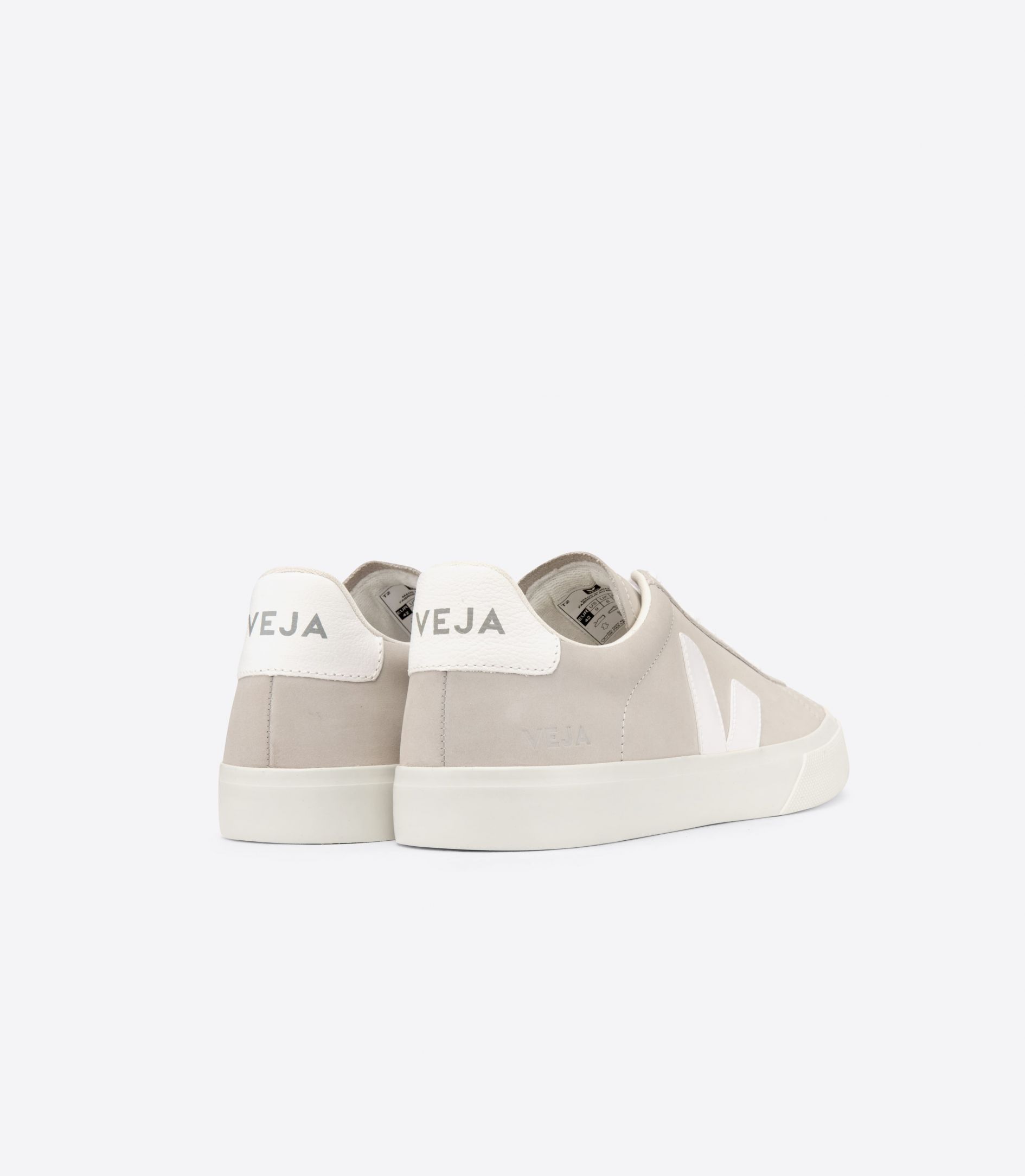 Sapatilhas Veja Campo Nubuck Feminino Bege Branco | UW8176392