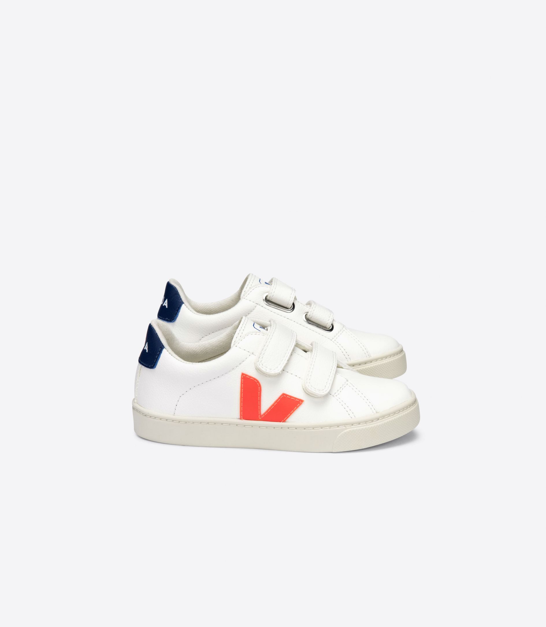 Sapatilhas Veja Esplar Chromefree Criança Branco Laranja Azuis | PB0456239