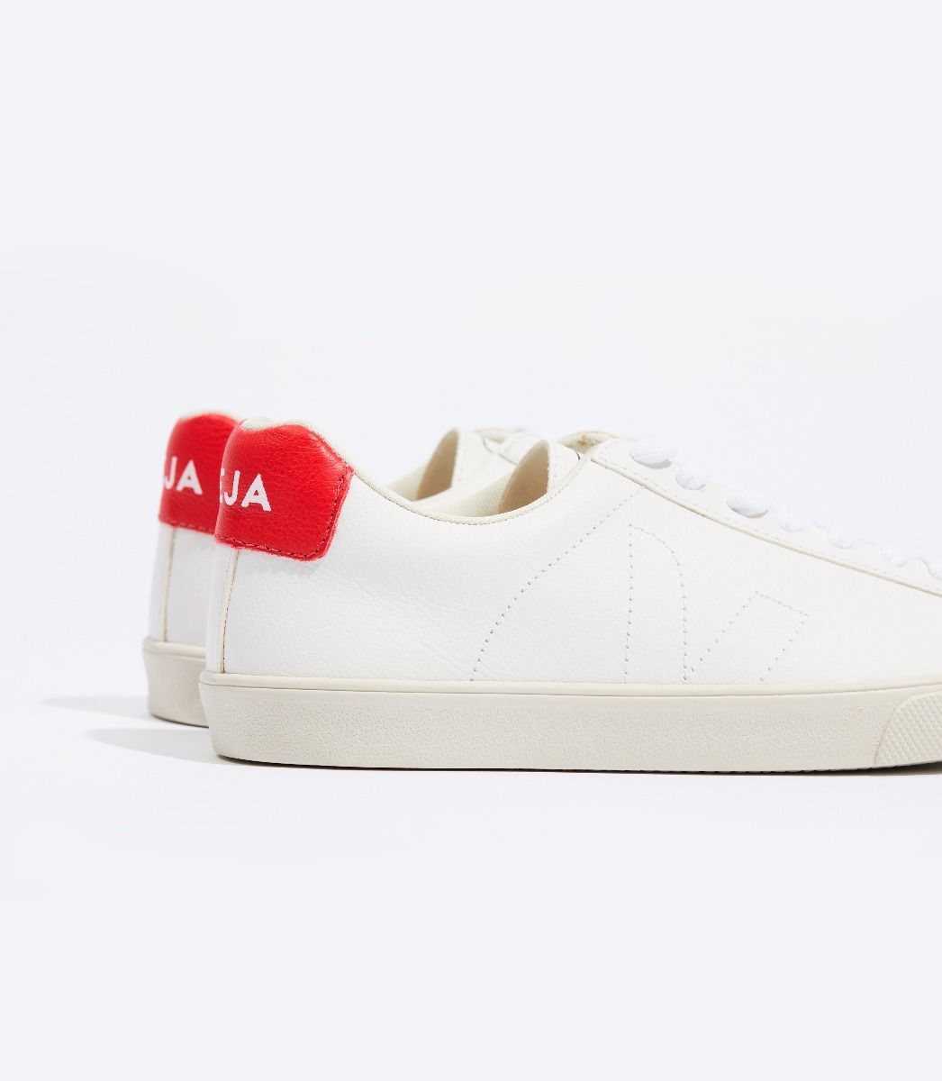 Sapatilhas Veja Esplar Chromefree Feminino Branco Vermelhas | BT6524107