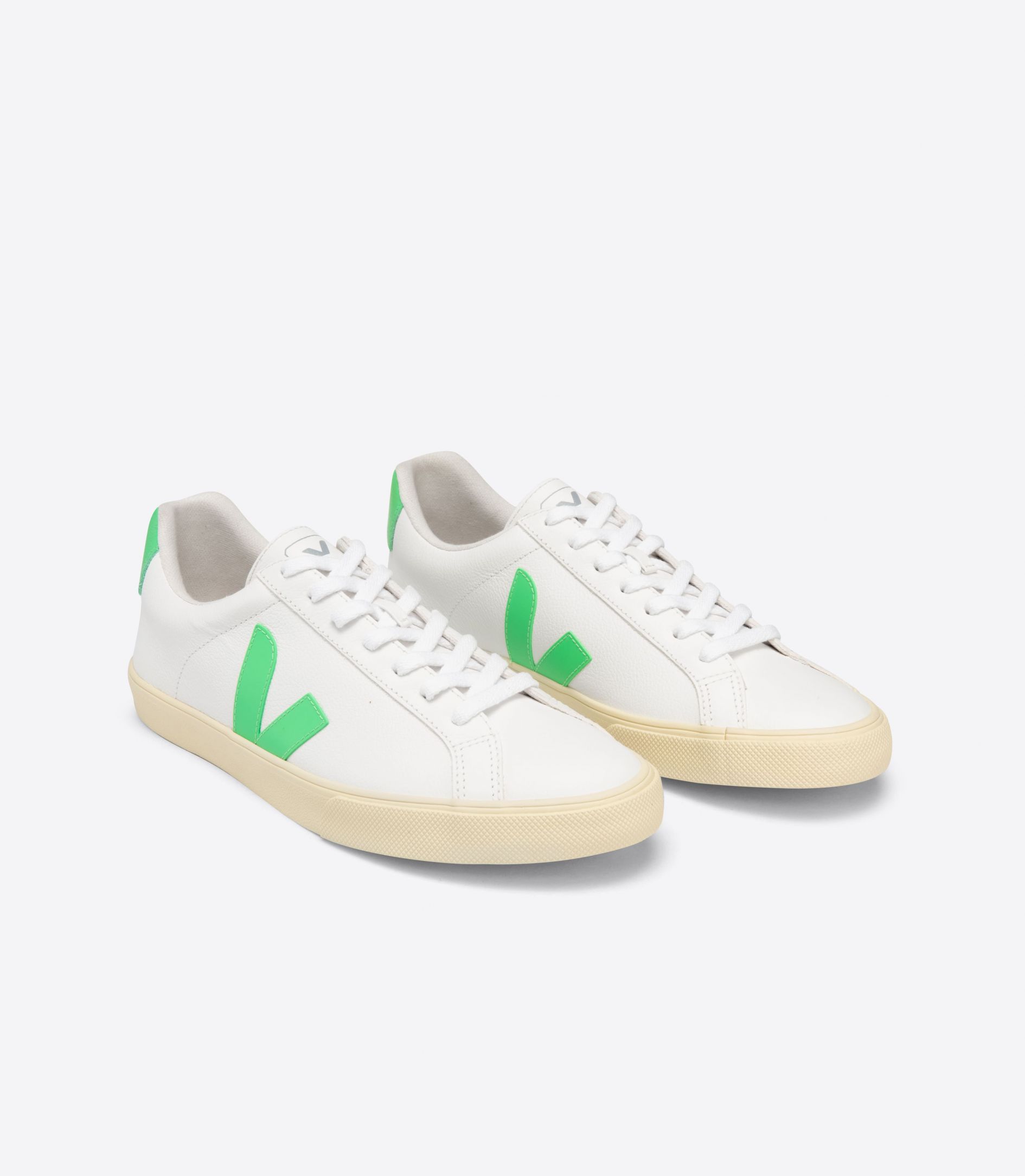 Sapatilhas Veja Esplar Chromefree Feminino Branco Verdes | PX1406985