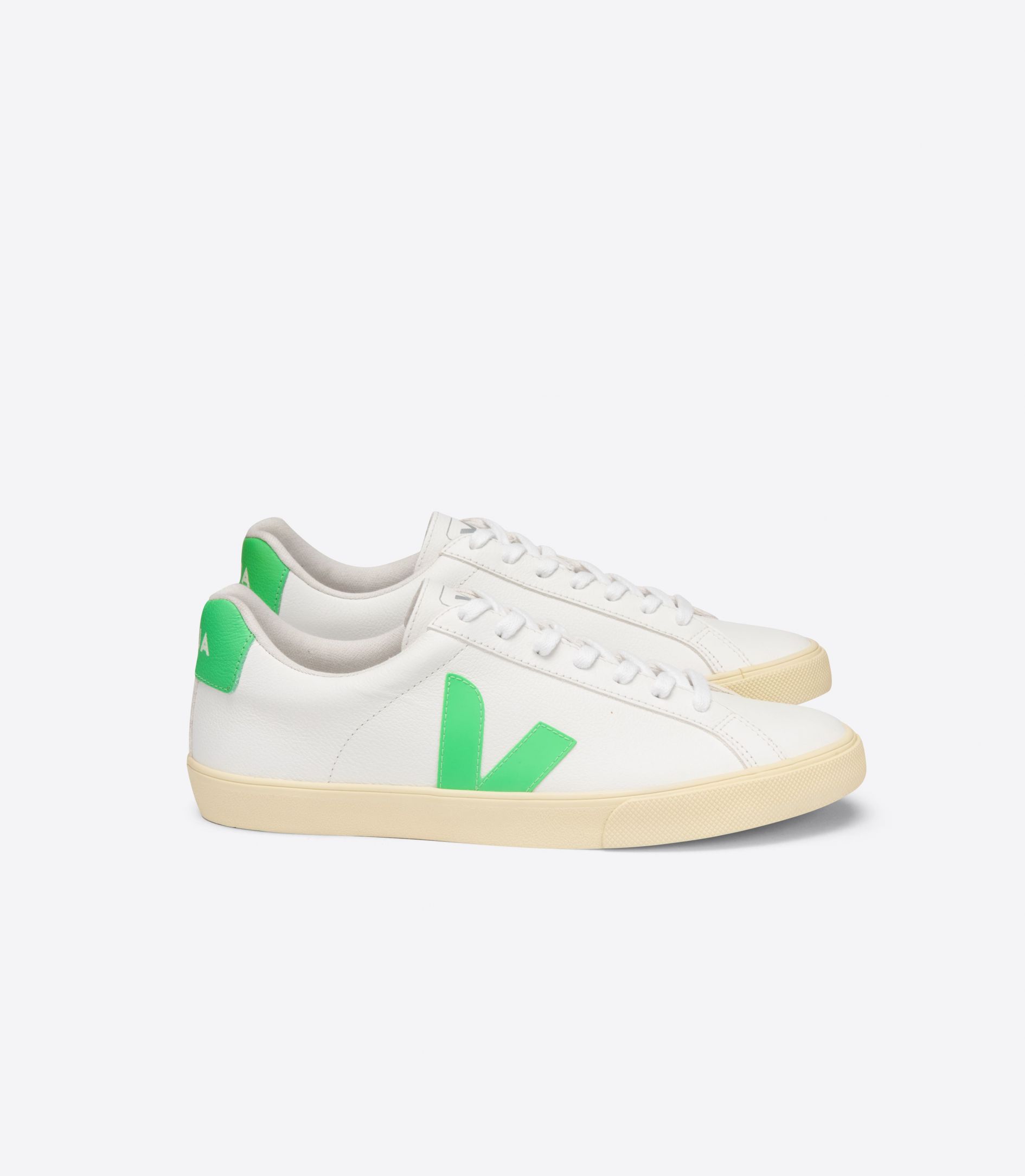 Sapatilhas Veja Esplar Chromefree Feminino Branco Verdes | PX1406985