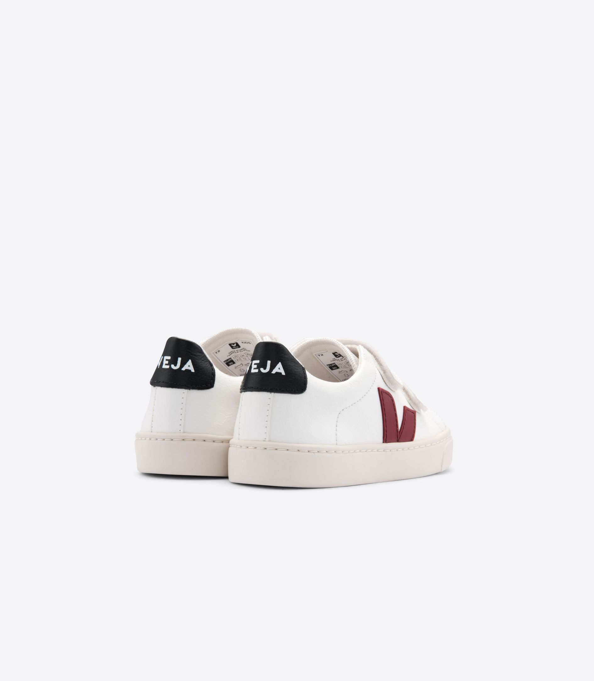 Sapatilhas Veja Esplar Chromefree Leather Criança Branco Vermelhas Pretas | DV9056782