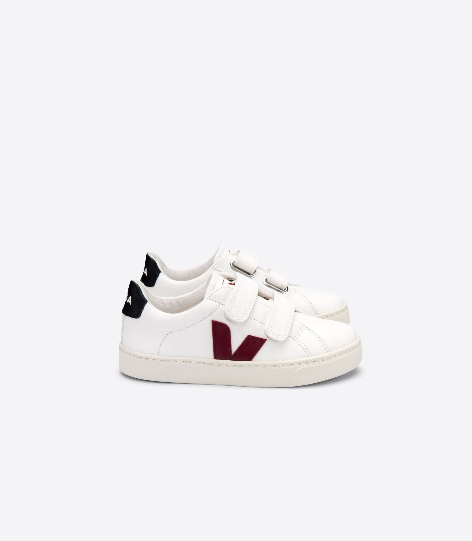 Sapatilhas Veja Esplar Chromefree Leather Criança Branco Vermelhas Pretas | DV9056782