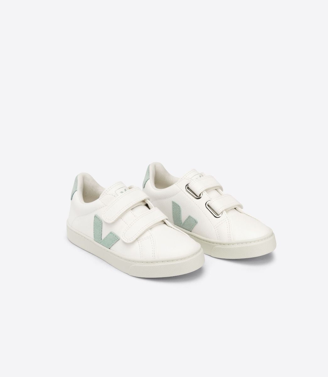 Sapatilhas Veja Esplar Chromefree Leather Criança Branco Verdes | EZ4018573