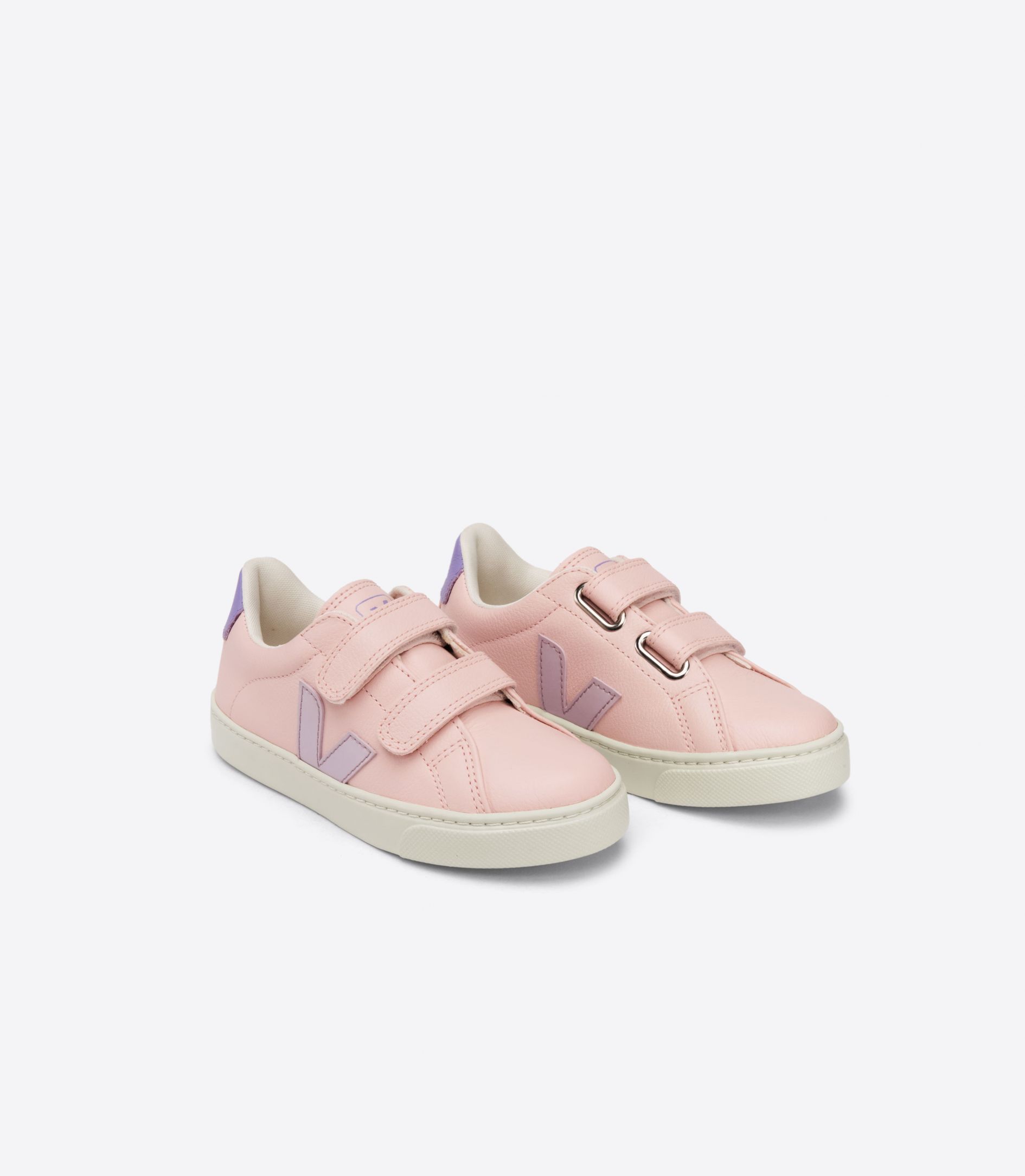 Sapatilhas Veja Esplar Chromefree Leather Criança Rosa | ME7924136