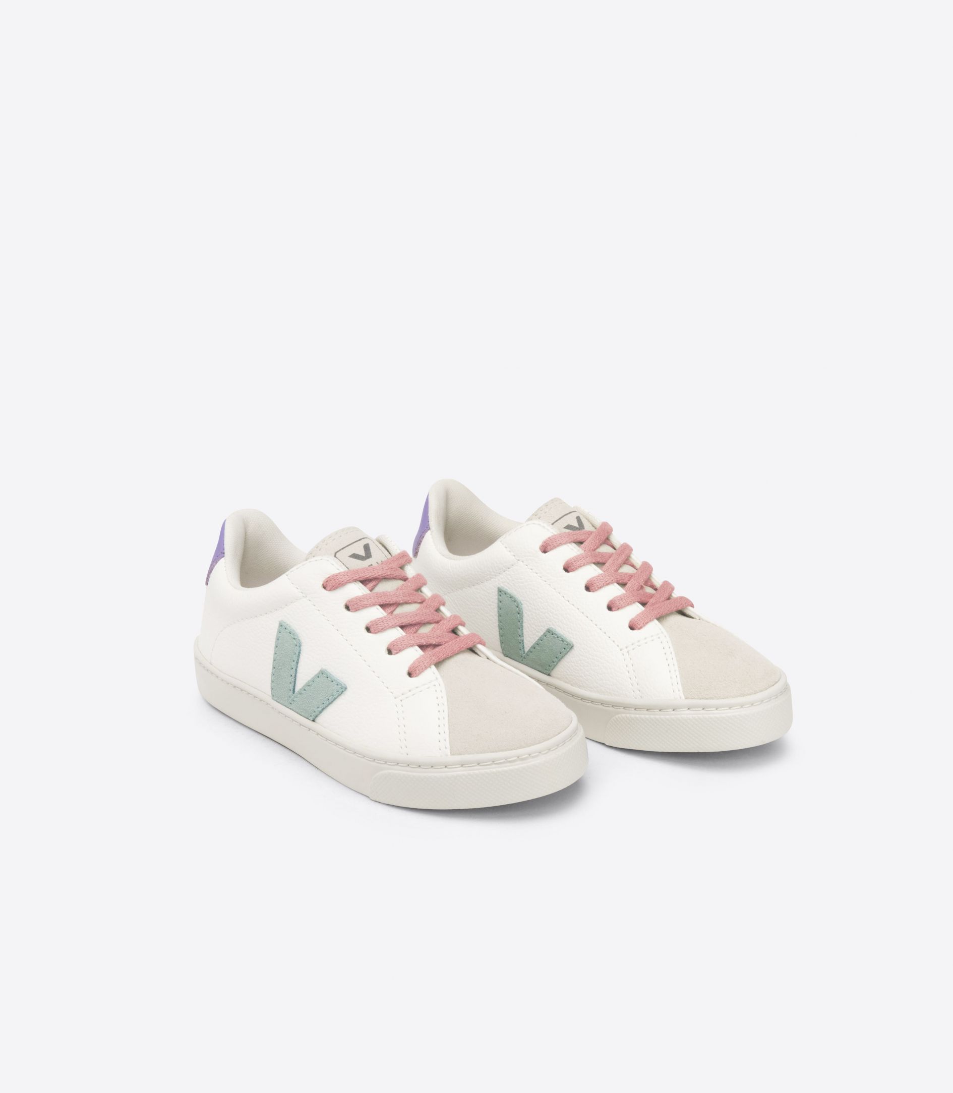 Sapatilhas Veja Esplar Laces Chromefree Leather Criança Branco Laranja | EY0724681