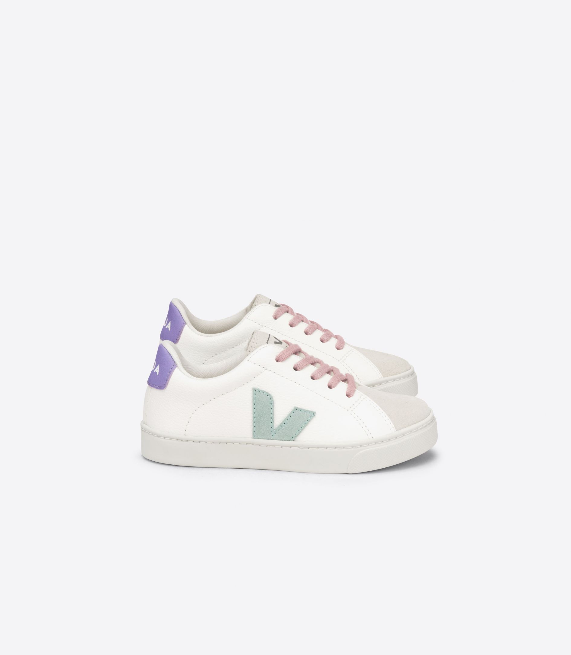 Sapatilhas Veja Esplar Laces Chromefree Leather Criança Branco Laranja | EY0724681