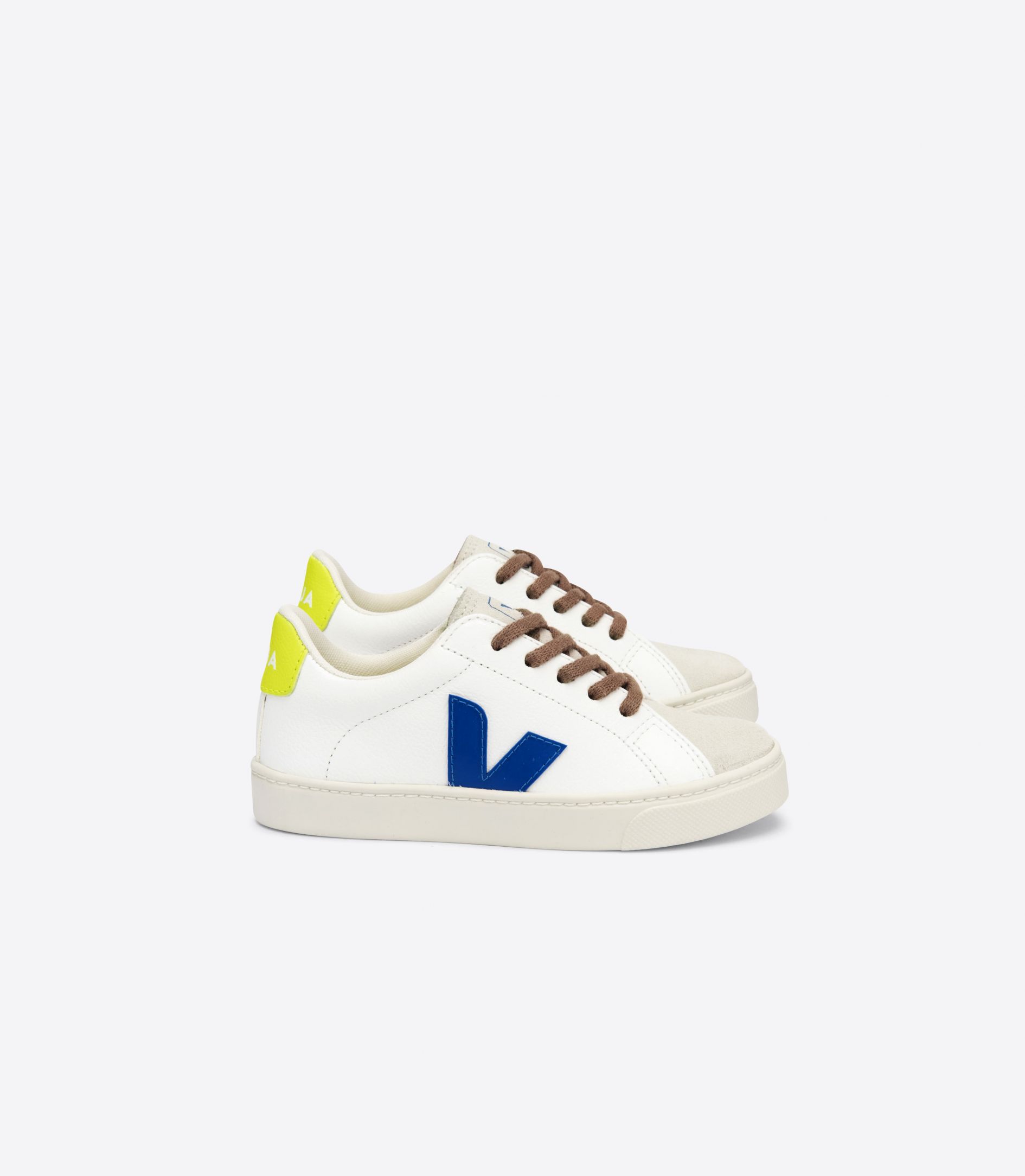 Sapatilhas Veja Esplar Laces Chromefree Criança Branco Azul Anil | HM5698234