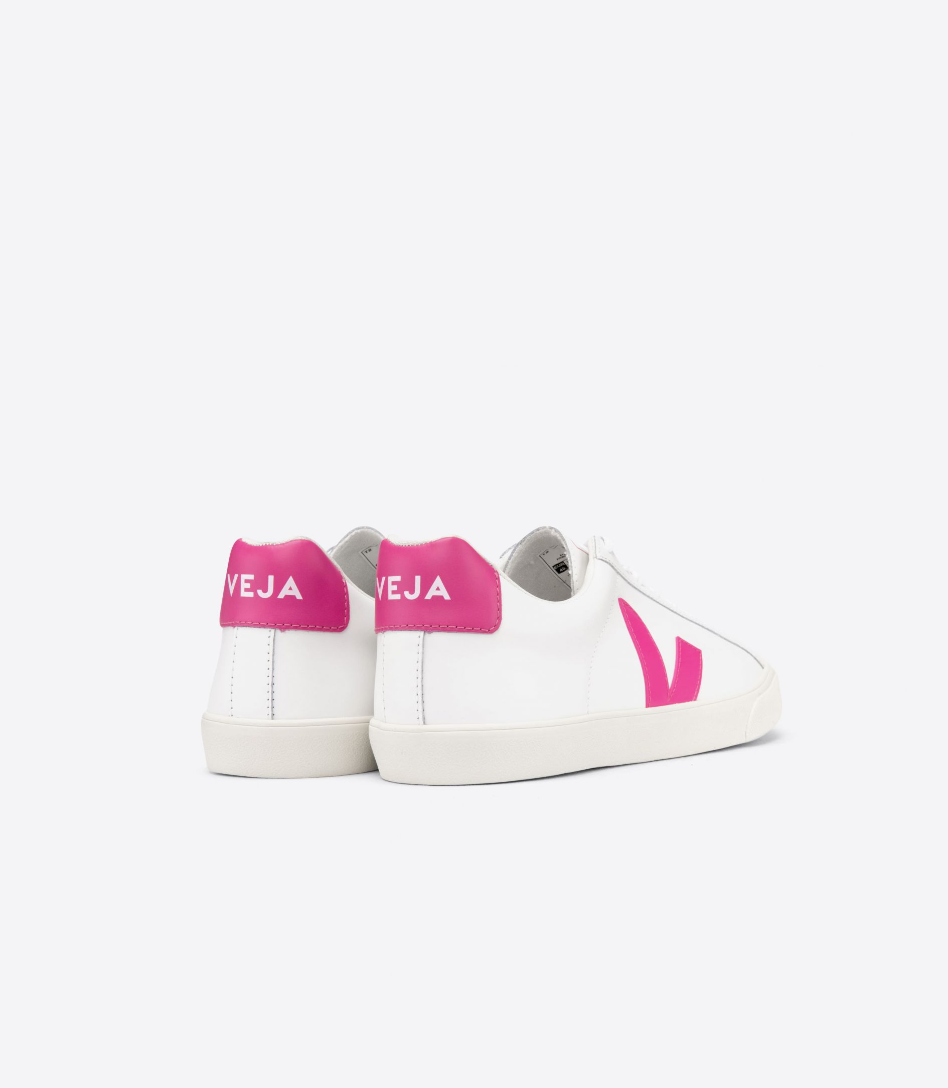 Sapatilhas Veja Esplar Leather Feminino Branco Rosa | DV2650418