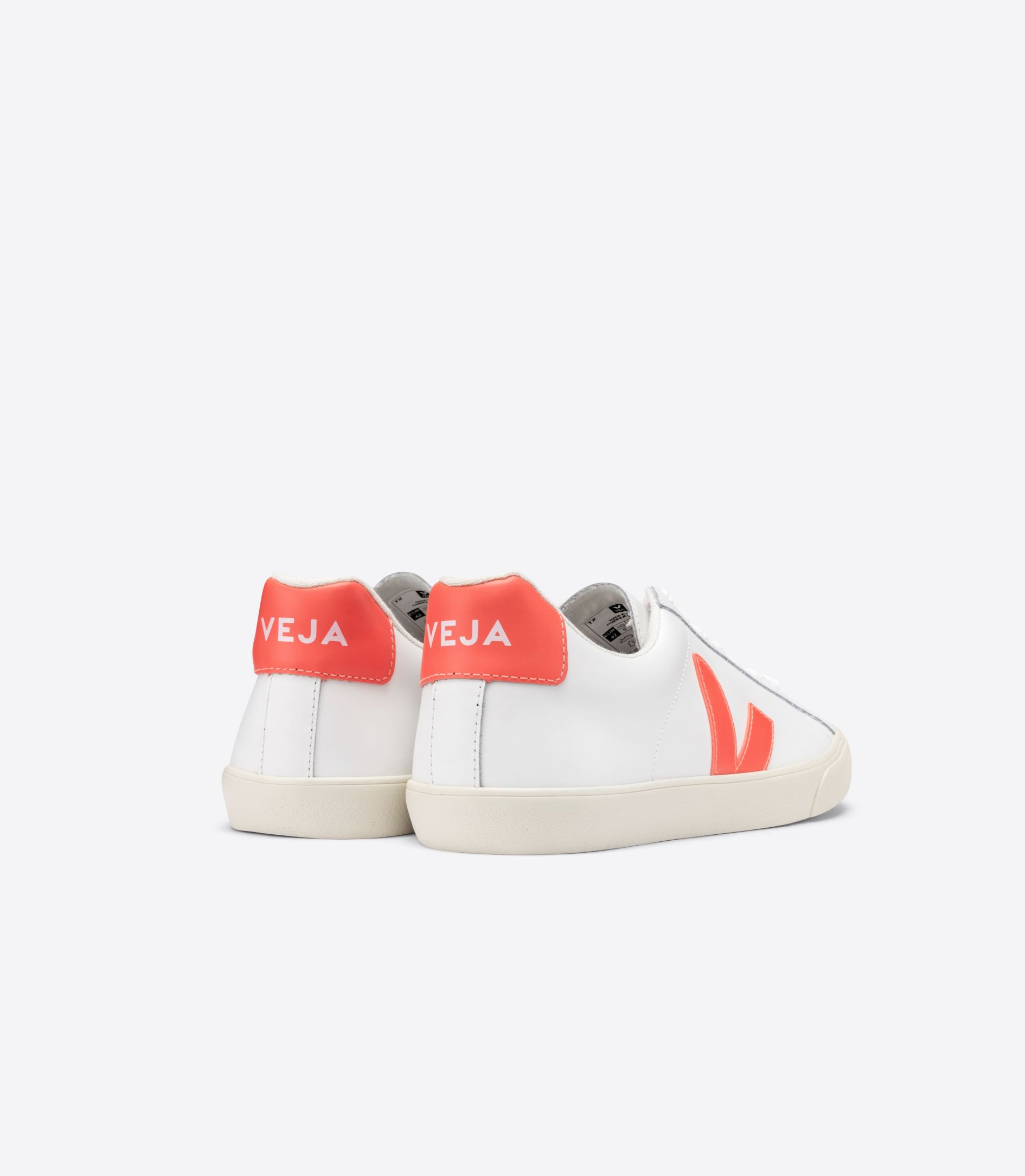 Sapatilhas Veja Esplar Leather Feminino Branco Laranja | KY4392756