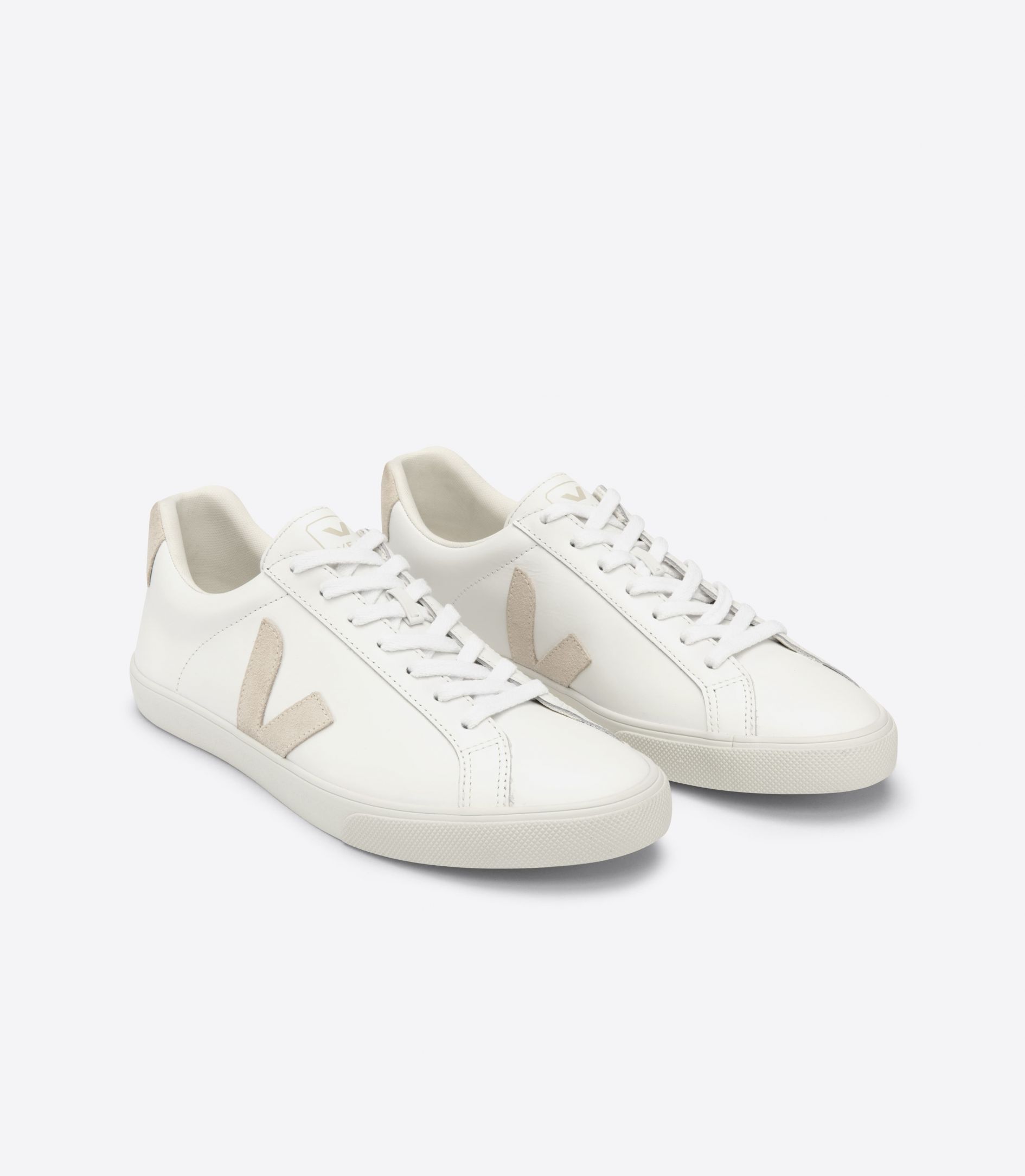 Sapatilhas Veja Esplar Leather Feminino Branco Bege | PK7621805