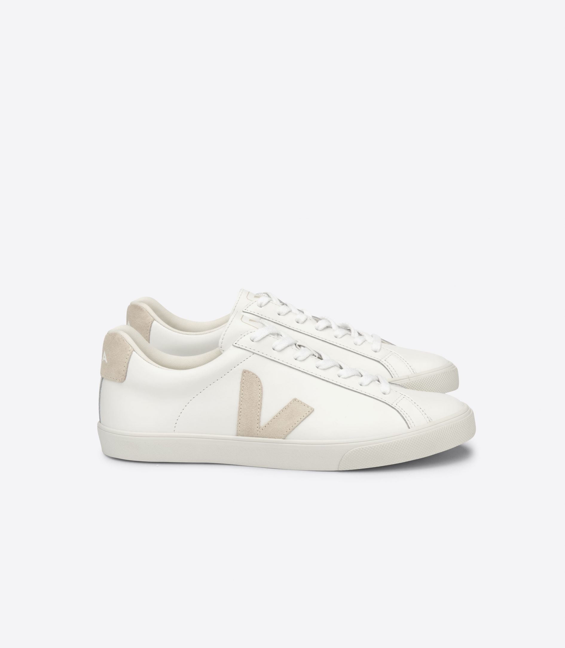 Sapatilhas Veja Esplar Leather Feminino Branco Bege | PK7621805