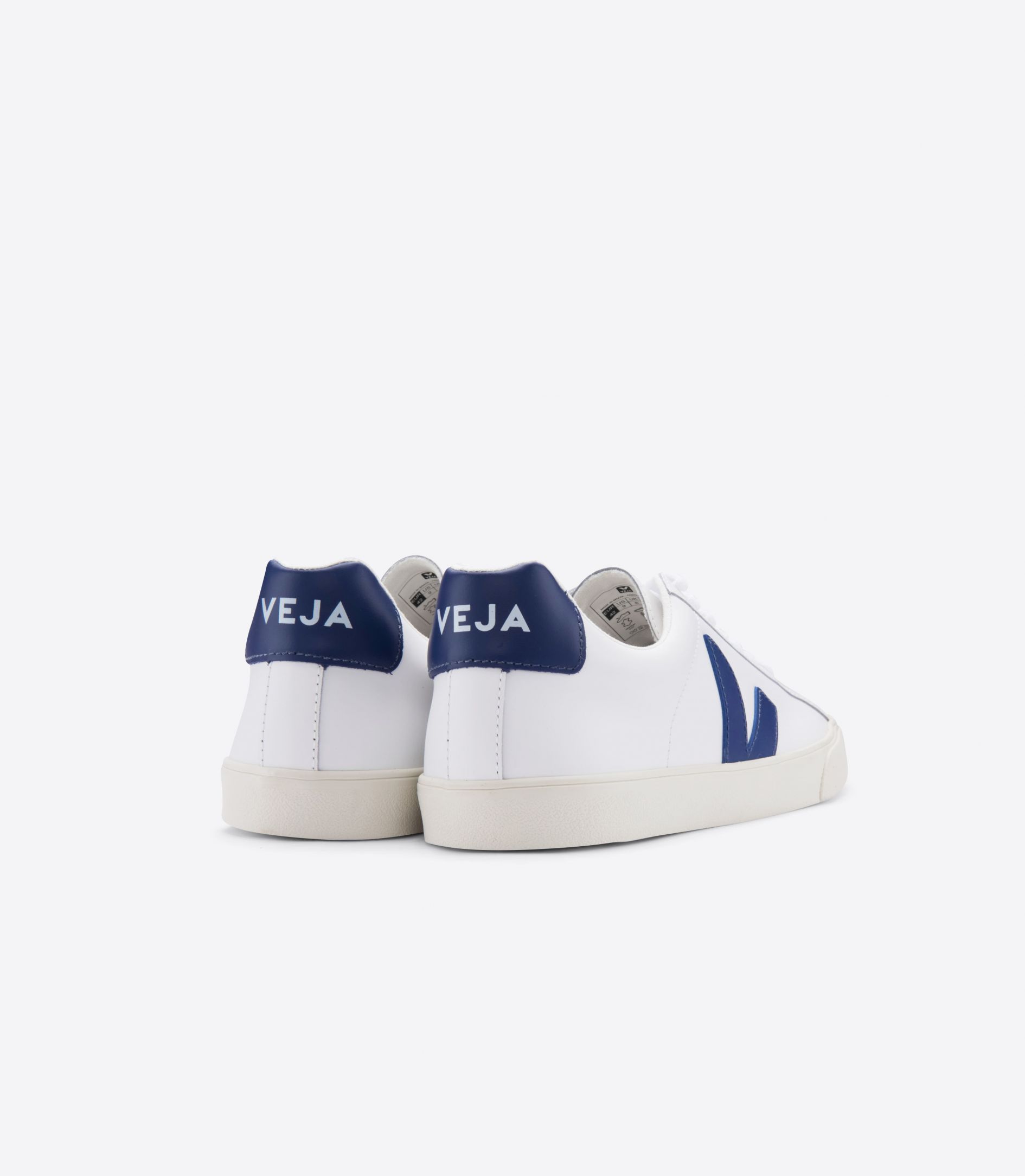 Sapatilhas Veja Esplar Leather Feminino Branco Azuis | RB1795624