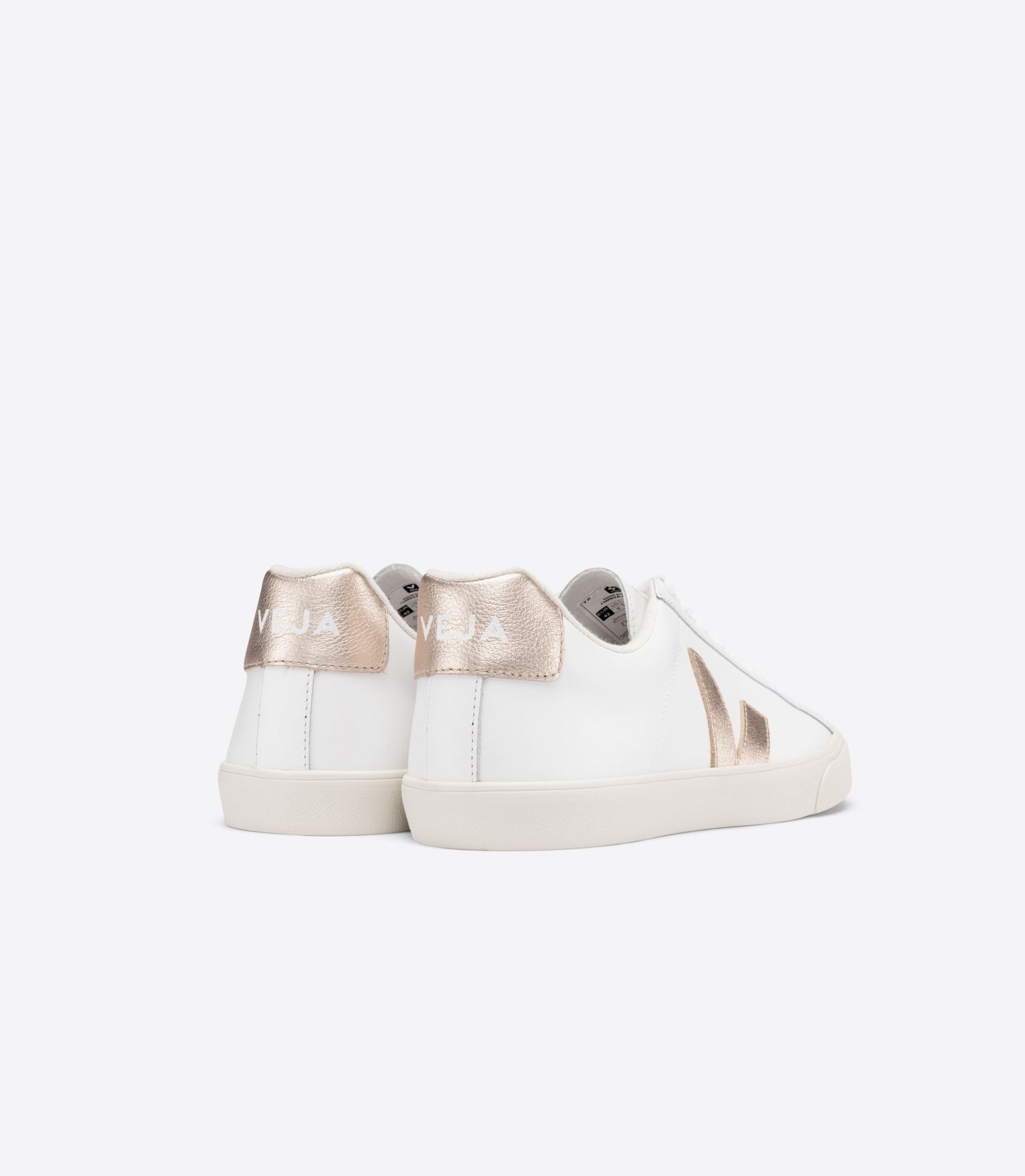 Sapatilhas Veja Esplar Leather Feminino Branco Douradas | TB4271835