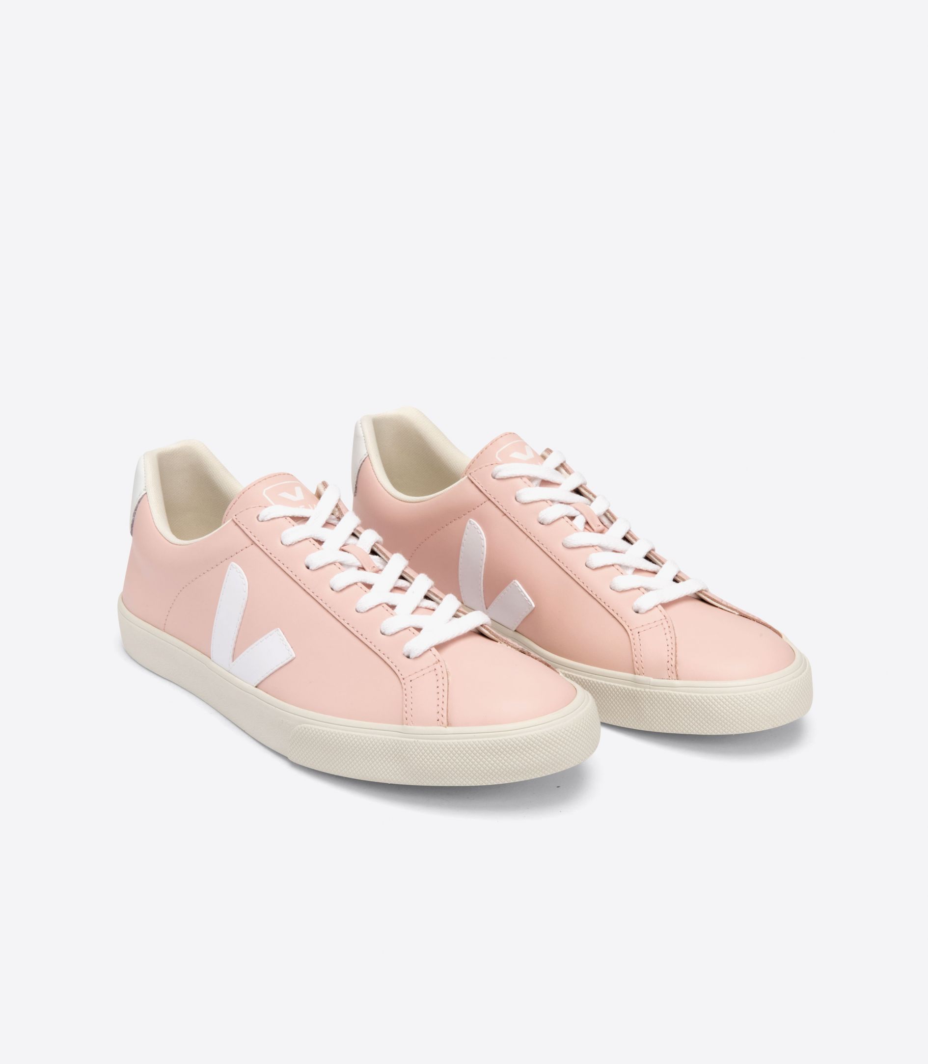 Sapatilhas Veja Esplar Leather Feminino Rosa Branco | XK6097824