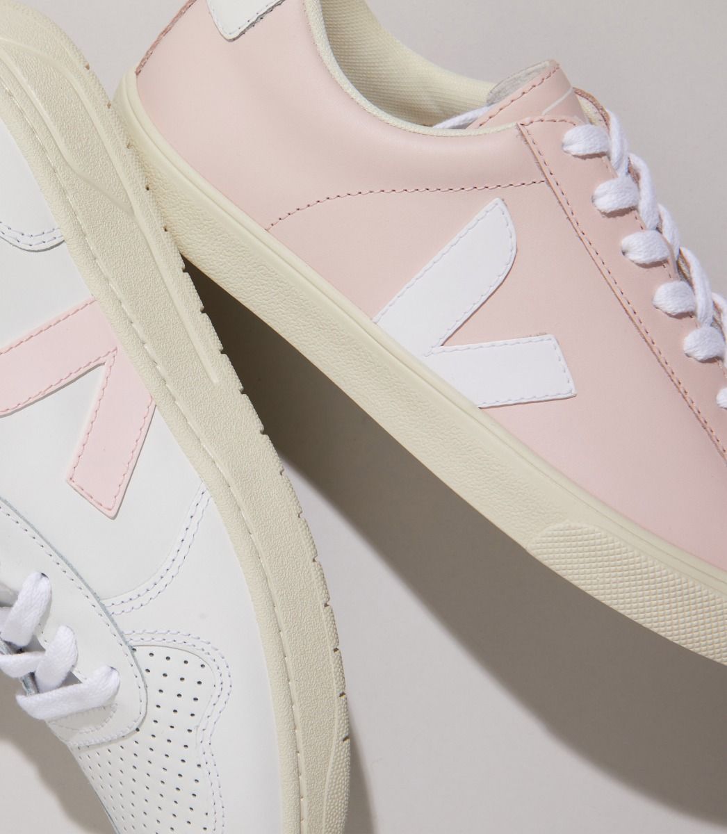 Sapatilhas Veja Esplar Leather Feminino Rosa Branco | XK6097824