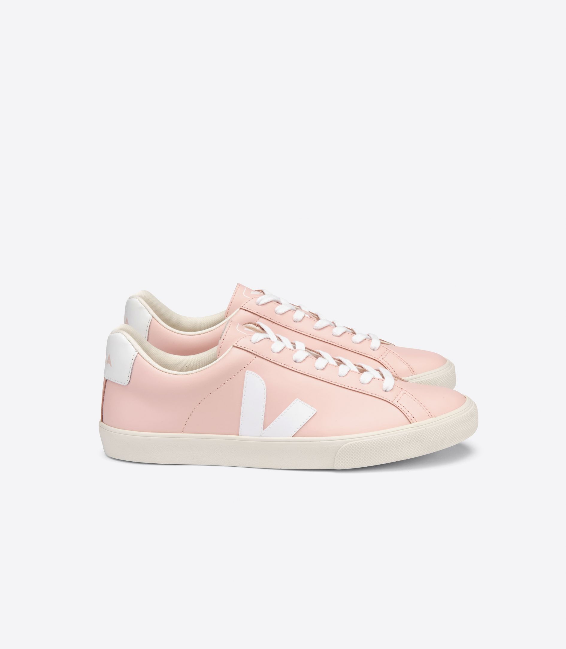 Sapatilhas Veja Esplar Leather Feminino Rosa Branco | XK6097824