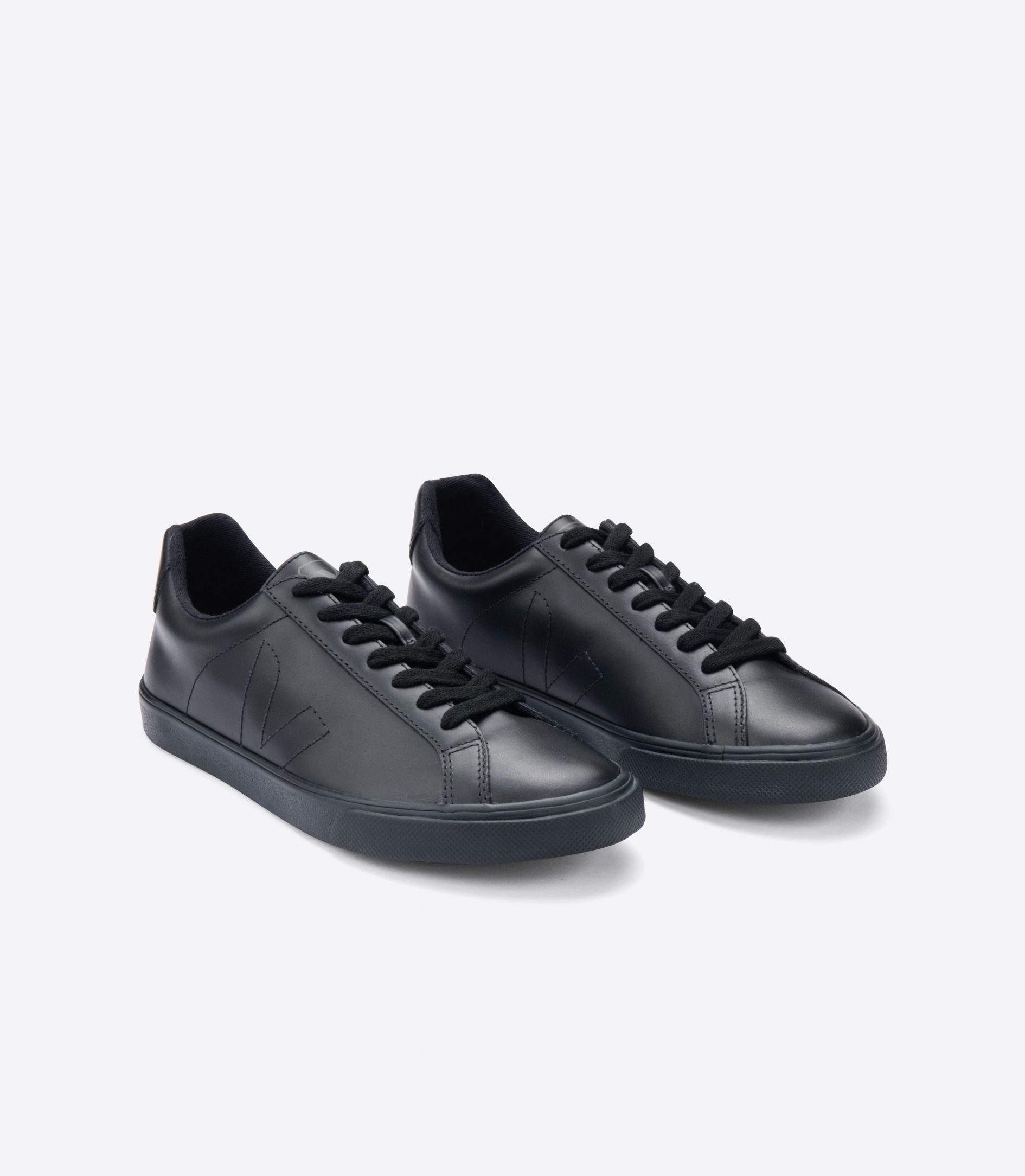 Sapatilhas Veja Esplar Leather Feminino Pretas | YC2891530