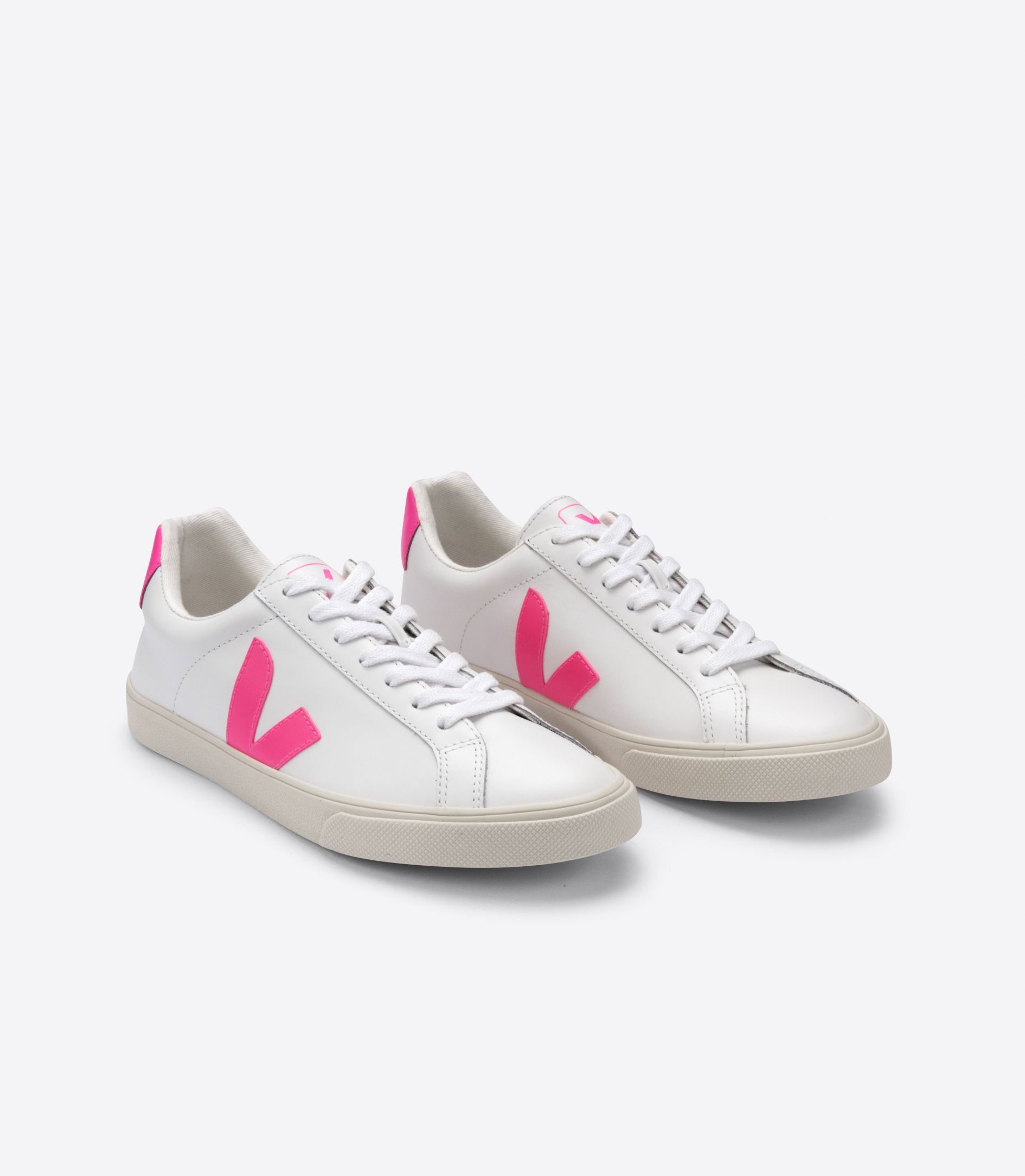 Sapatilhas Veja Esplar Leather Masculino Branco Rosa | YE7642819