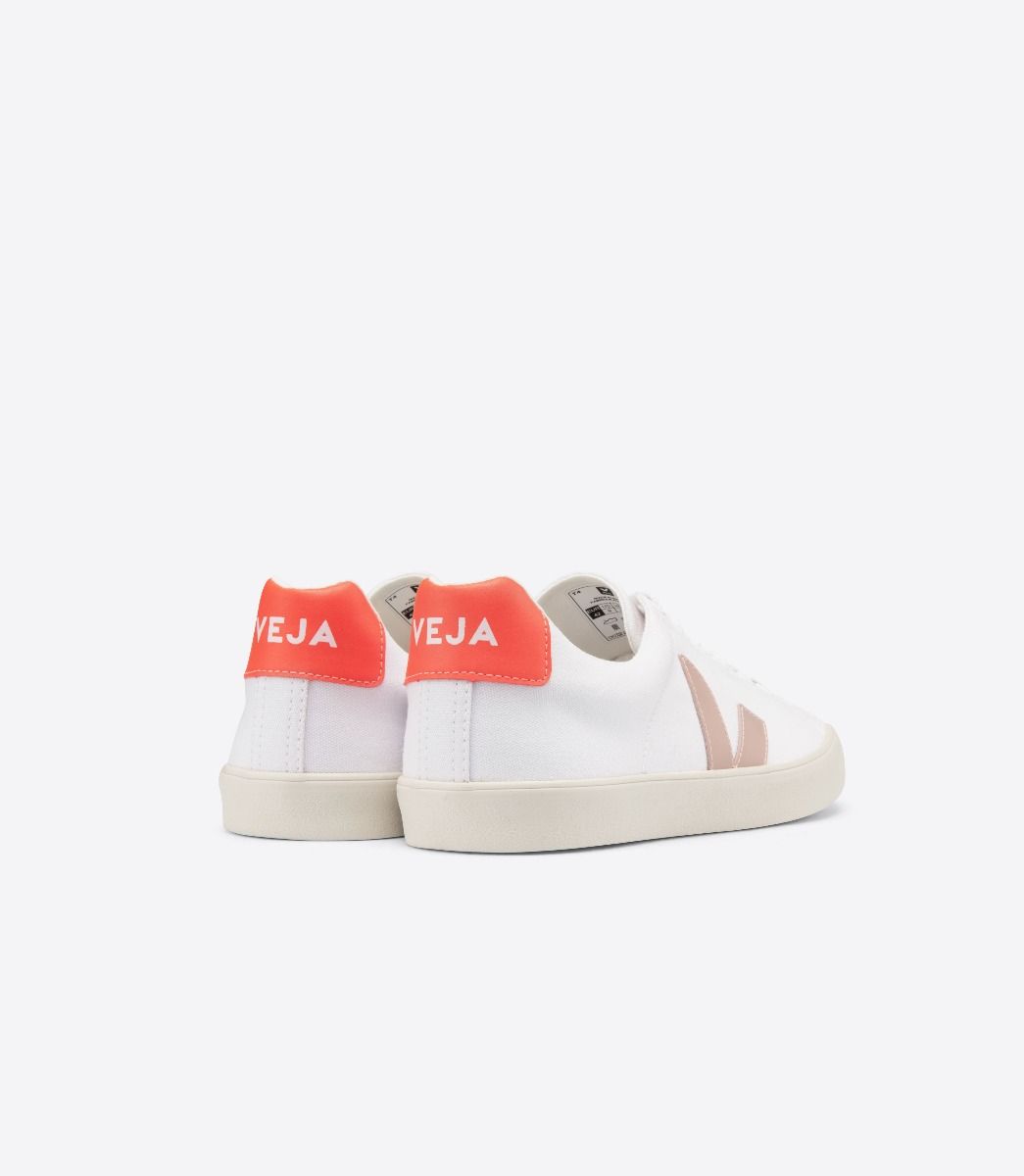 Sapatilhas Veja Esplar Se Canvas Feminino Branco Laranja | GS1730269