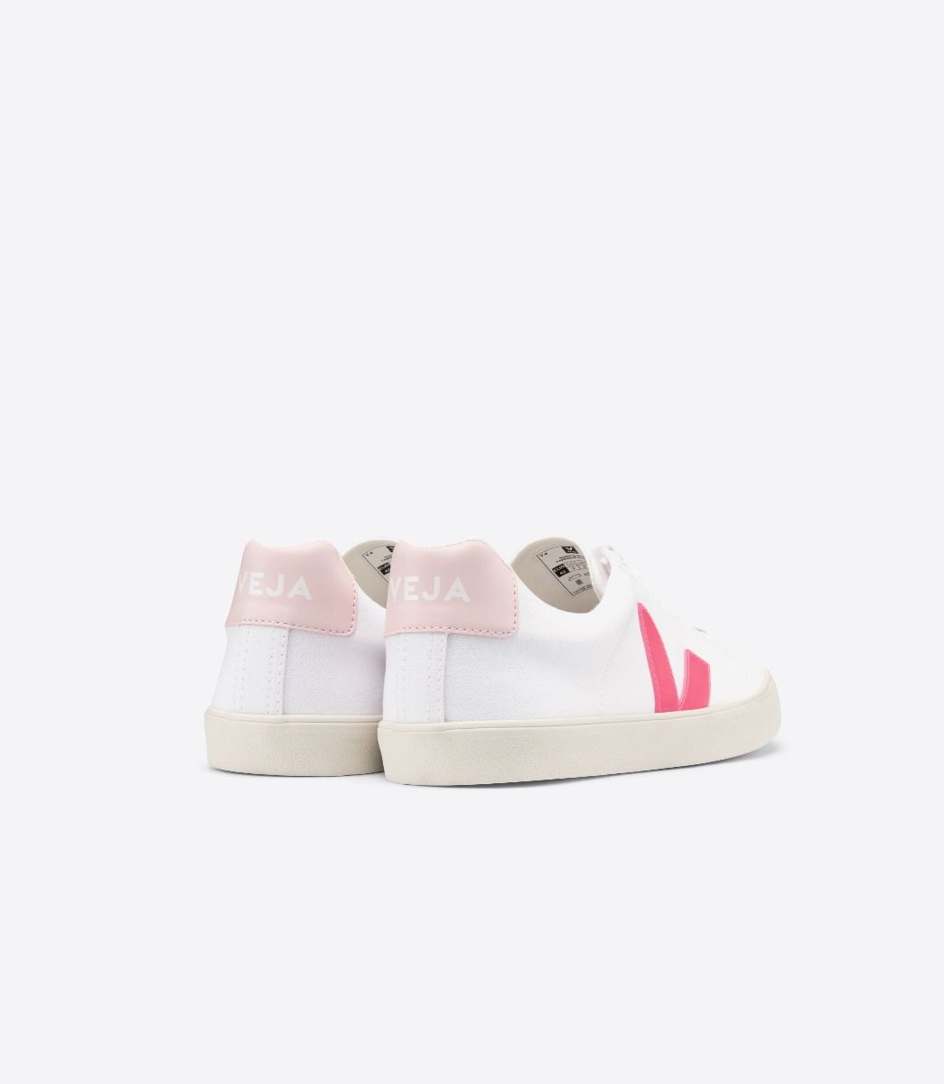 Sapatilhas Veja Esplar Se Canvas Feminino Branco Rosa | HM4291837