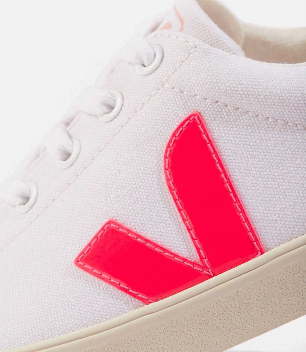 Sapatilhas Veja Esplar Se Canvas Feminino Branco Rosa | HM4291837