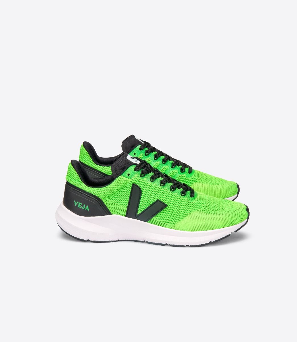 Sapatilhas Veja Marlin V-Knit Feminino Verdes Pretas | FB3061579