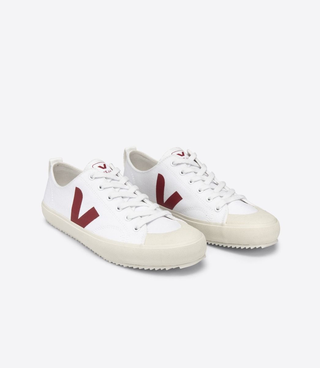 Sapatilhas Veja Nova Canvas Feminino Branco Vermelhas | PG2438507