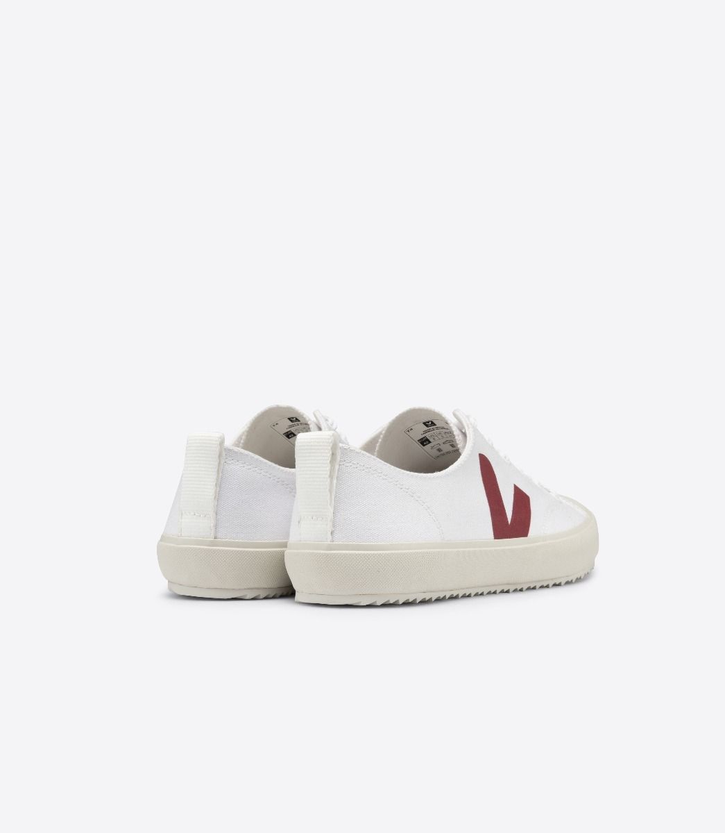 Sapatilhas Veja Nova Canvas Feminino Branco Vermelhas | PG2438507