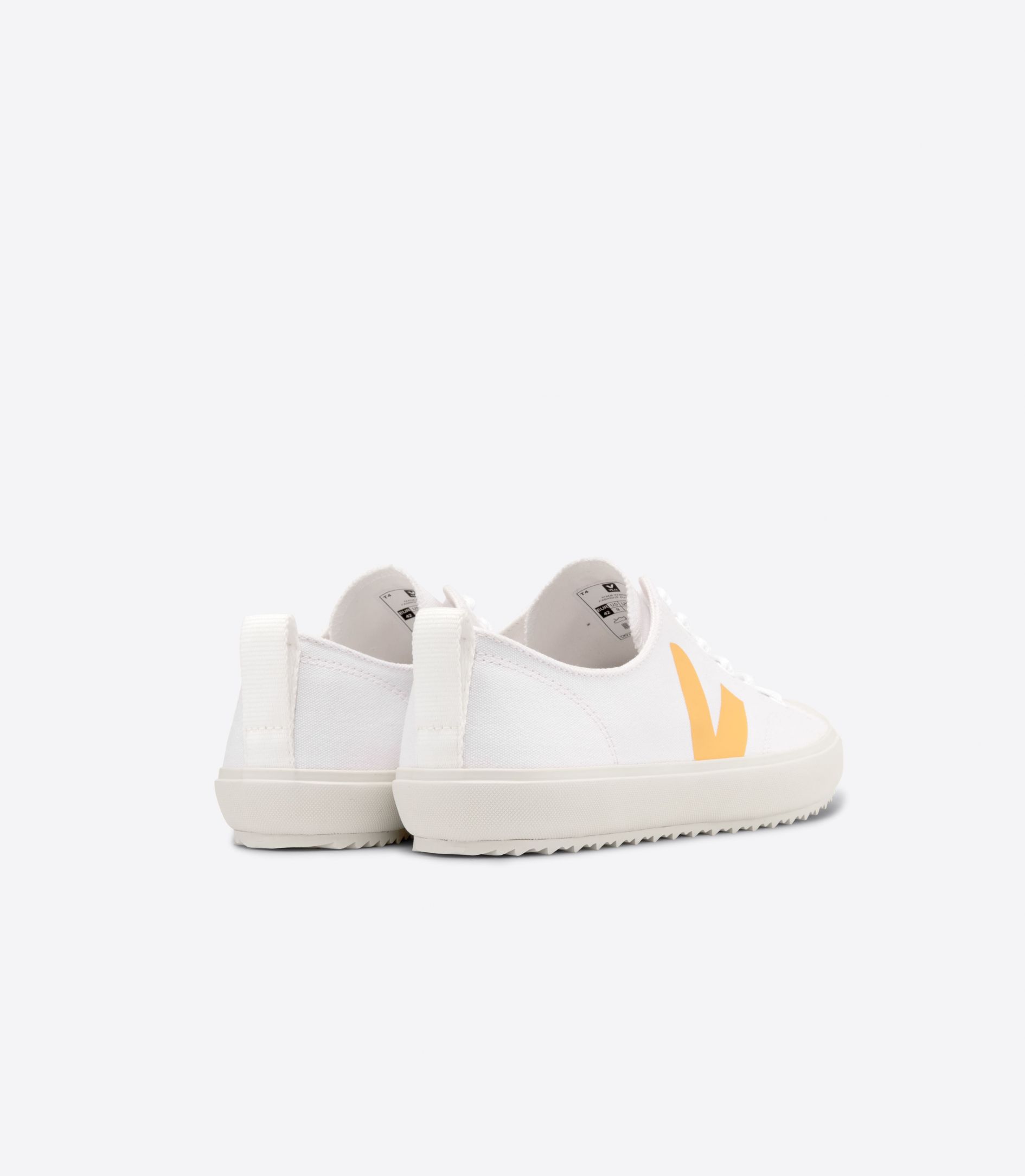 Sapatilhas Veja Nova Canvas Feminino Branco Amarelas | VH1704693