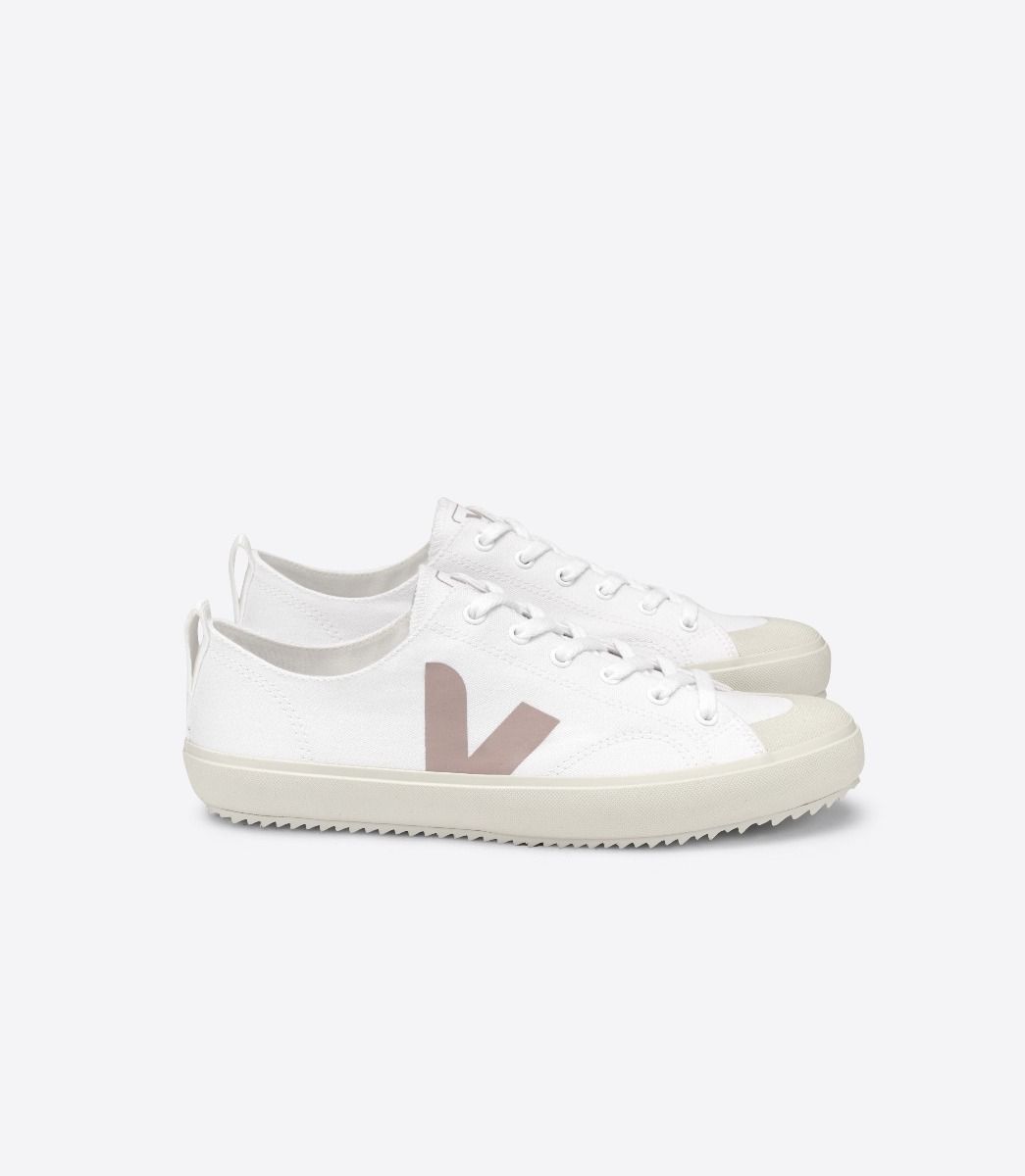 Sapatilhas Veja Nova Canvas Feminino Branco Rosa | YC5139426