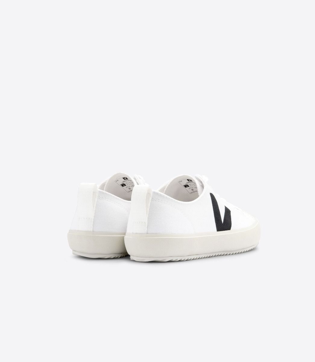 Sapatilhas Veja Nova Canvas Masculino Branco Pretas | NT0842759