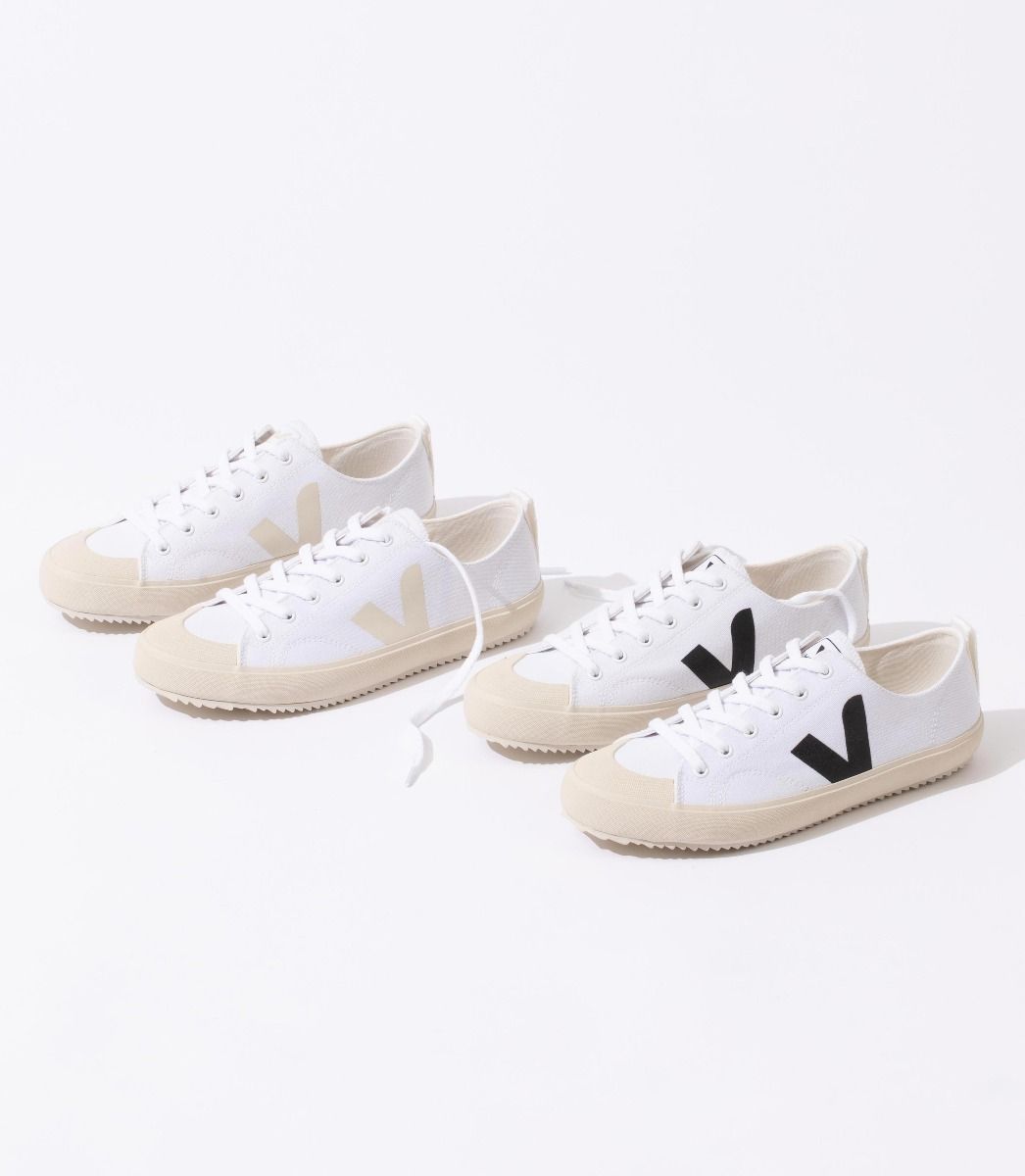 Sapatilhas Veja Nova Canvas Masculino Branco Pretas | NT0842759