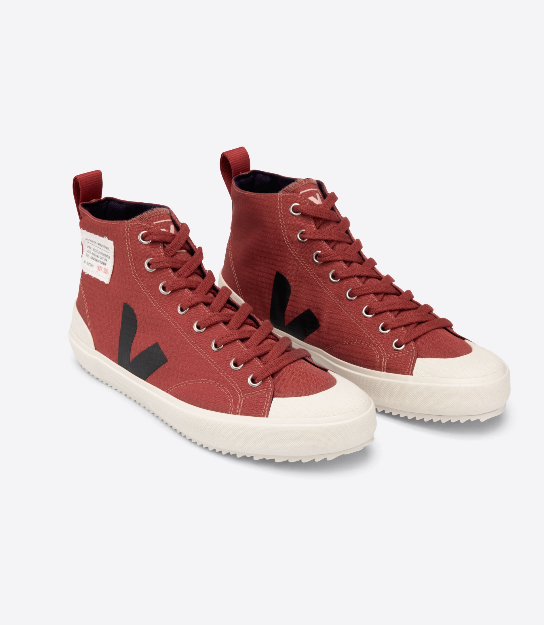 Sapatilhas Veja Nova Hl Ripstop Masculino Vermelhas Pretas | IB5381906